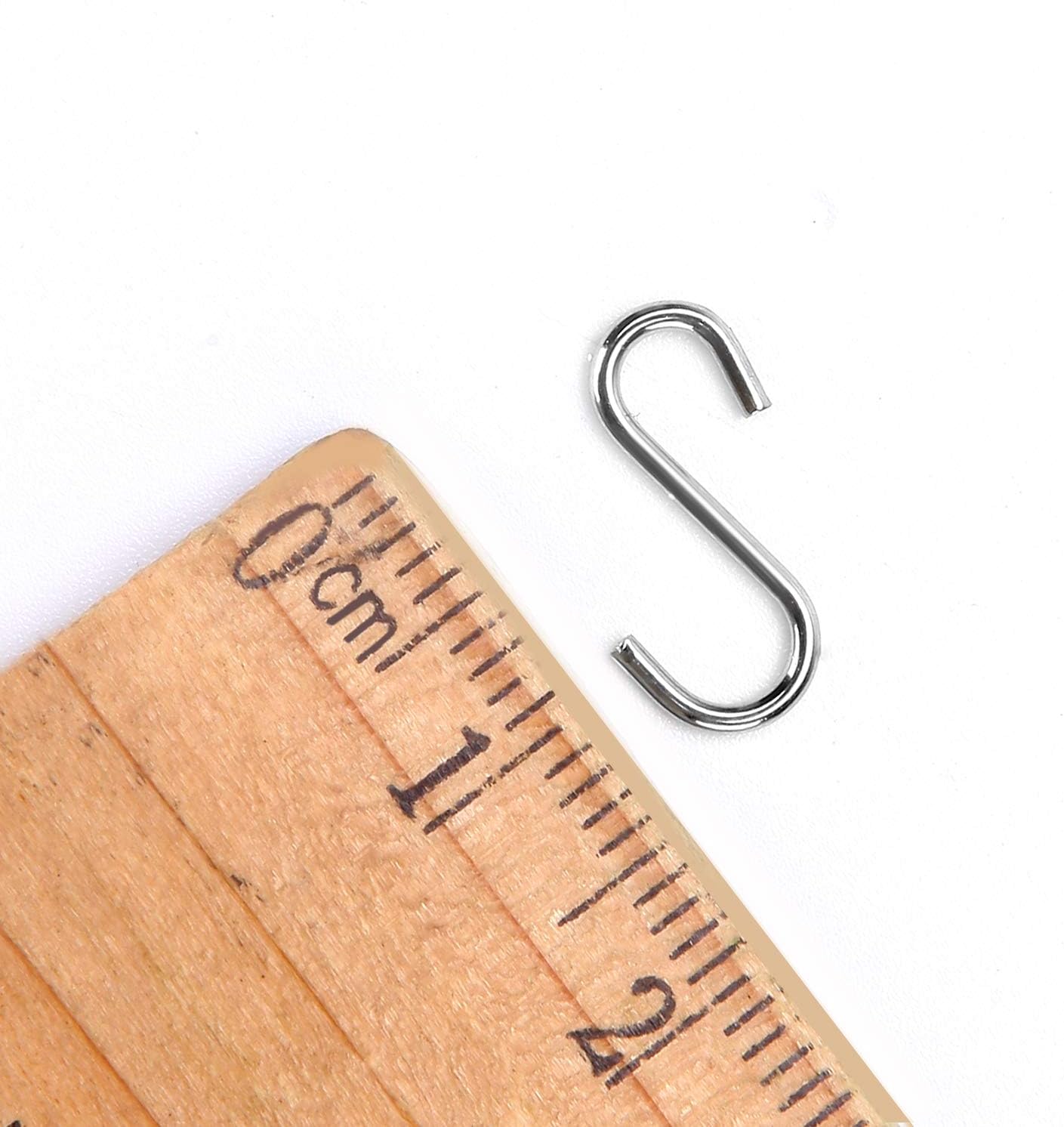 100 Pieces 1/2 Inch Mini S Hooks Small S Hooks Stainless Steel S Shaped Hooks for Ornaments, Jewelry and Hanging (Silver) - Image 3
