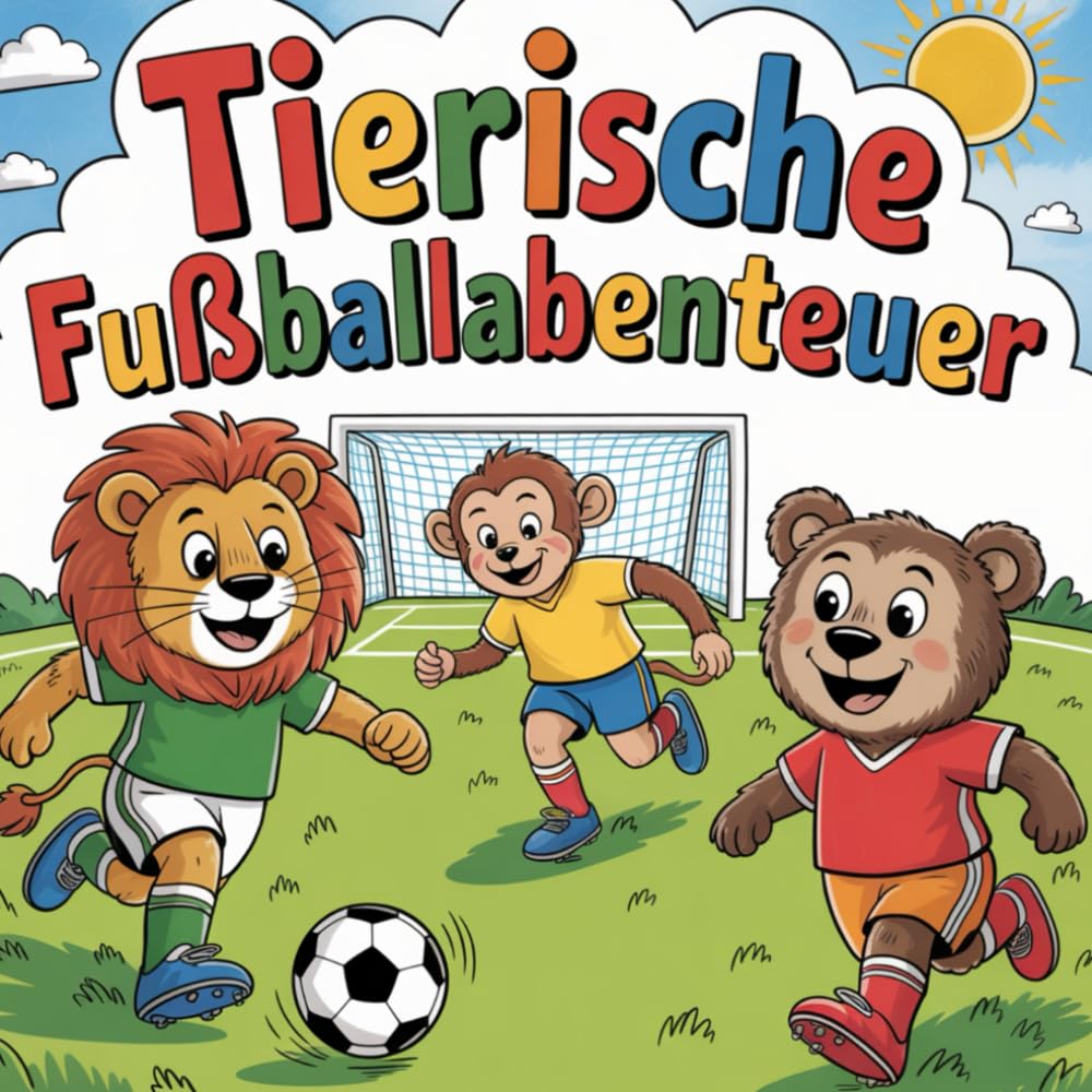 Malbuch "Tierische Fußballabenteuer": 50 fröhliche Ausmalbilder für fußballbegeisterte kleine Künstler - Das perfekte Geschenk für Kinder ab 3 Jahre