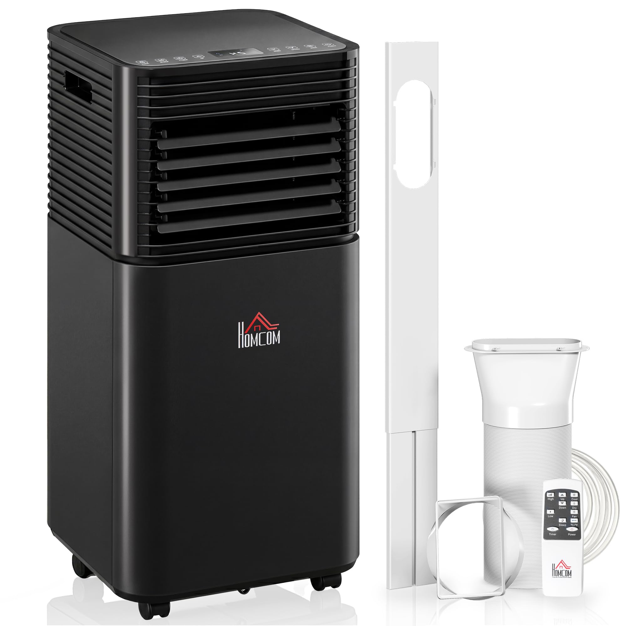 HOMCOM Portable Air Conditioner, 8,000 BTU Portable AC Unit with Cool, Dehumidifier, Fan, Sleep Modes, Remote Control, 24H Timer, Window Kit, 344 Sq. ft for Home, Office, Black image 5