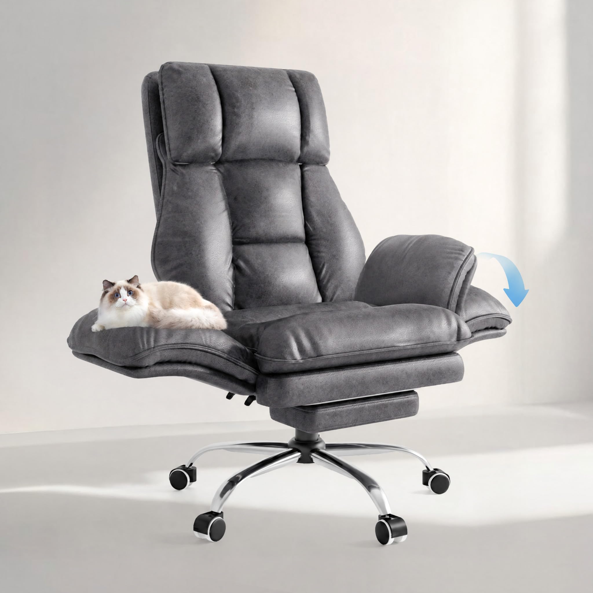 HOMRELEXA Bürostuhl Chefsessel Ergonomisch, Gaming Stuhl