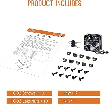 Tecmojo 6U Wall Mount Rack Network Cabinet for 19 IT Equipment,with Lockable Mesh Door and Side Panels,Cooling Fan,450mm Depth (Standard 6U/450mm Deep), Mesh/Black