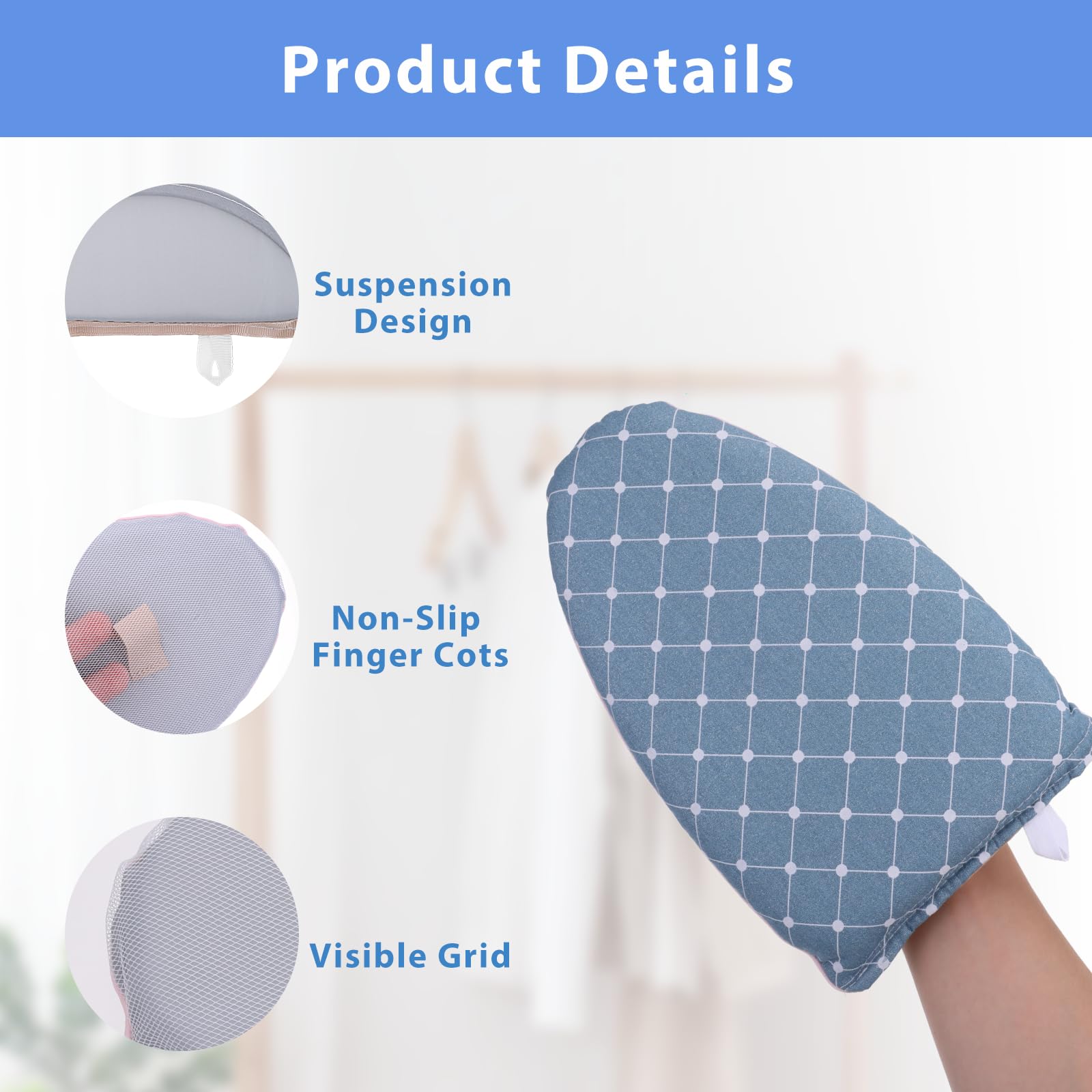 Guanto Da Stiro A Vapore Andibro - Anti Scottature Con Anello Per Dito - Foto 12