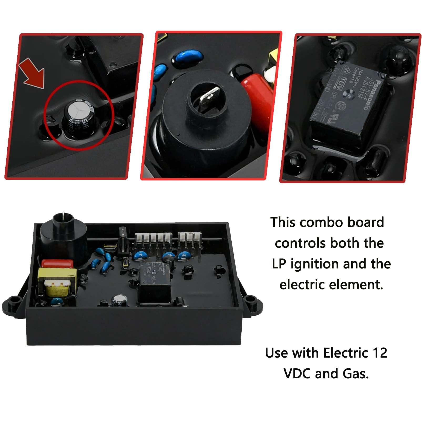 Kit di ricambio per circuito scaldabagno 3 in 1 91365 e 91447 RV per Atwood/Dometic, kit di interruzione termica e termostato, elettrodo di accensione sonda a scintilla 93868