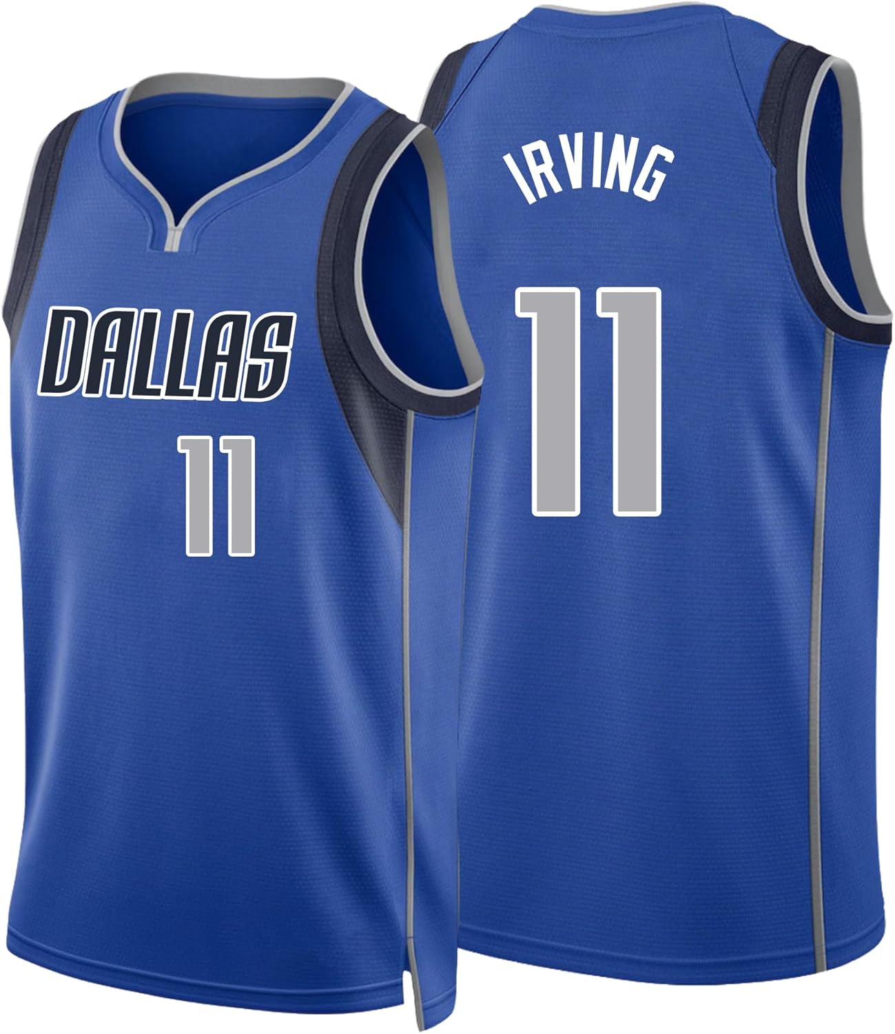 Dallas Custom Mens/Women/Youth Basketball Stitched T-Shirt for Sports Fan Blue/White No Brand/Logos