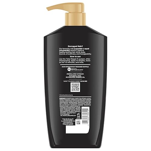 Miniatura 11 de L'Oreal Paris Elvive Total Repair 5 acondicionador reparador para cabello dañado con proteína y ceramida para un cabello fuerte, sedoso, brillante,