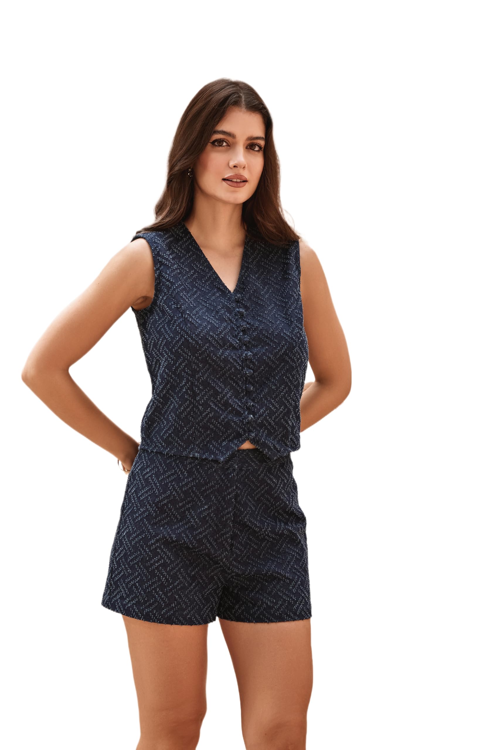 bofreesia The Crossing Lines, Stealing Hearts Denim Co-Ord Set-picture-18