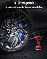 Vista 5 de Avid Power Compresor de aire portátil para inflar neumáticos de auto, bomba inalámbrica de 20 voltios, batería recargable y adaptador de 12 voltios