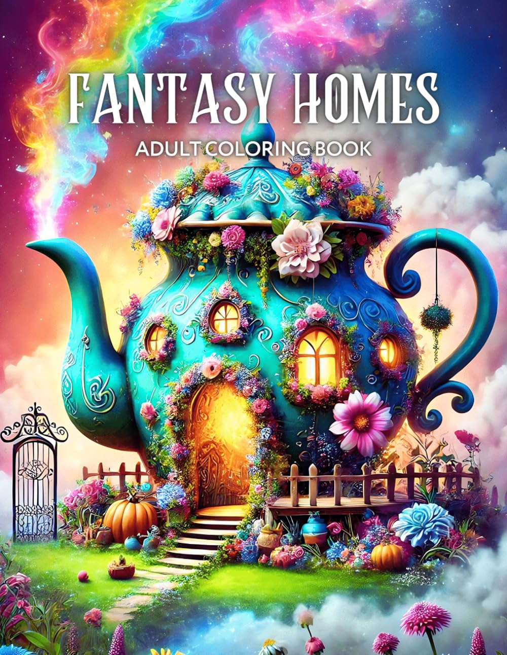 Fantasy Homes Adult Coloring Book: Whimsical Designs with Magical ...