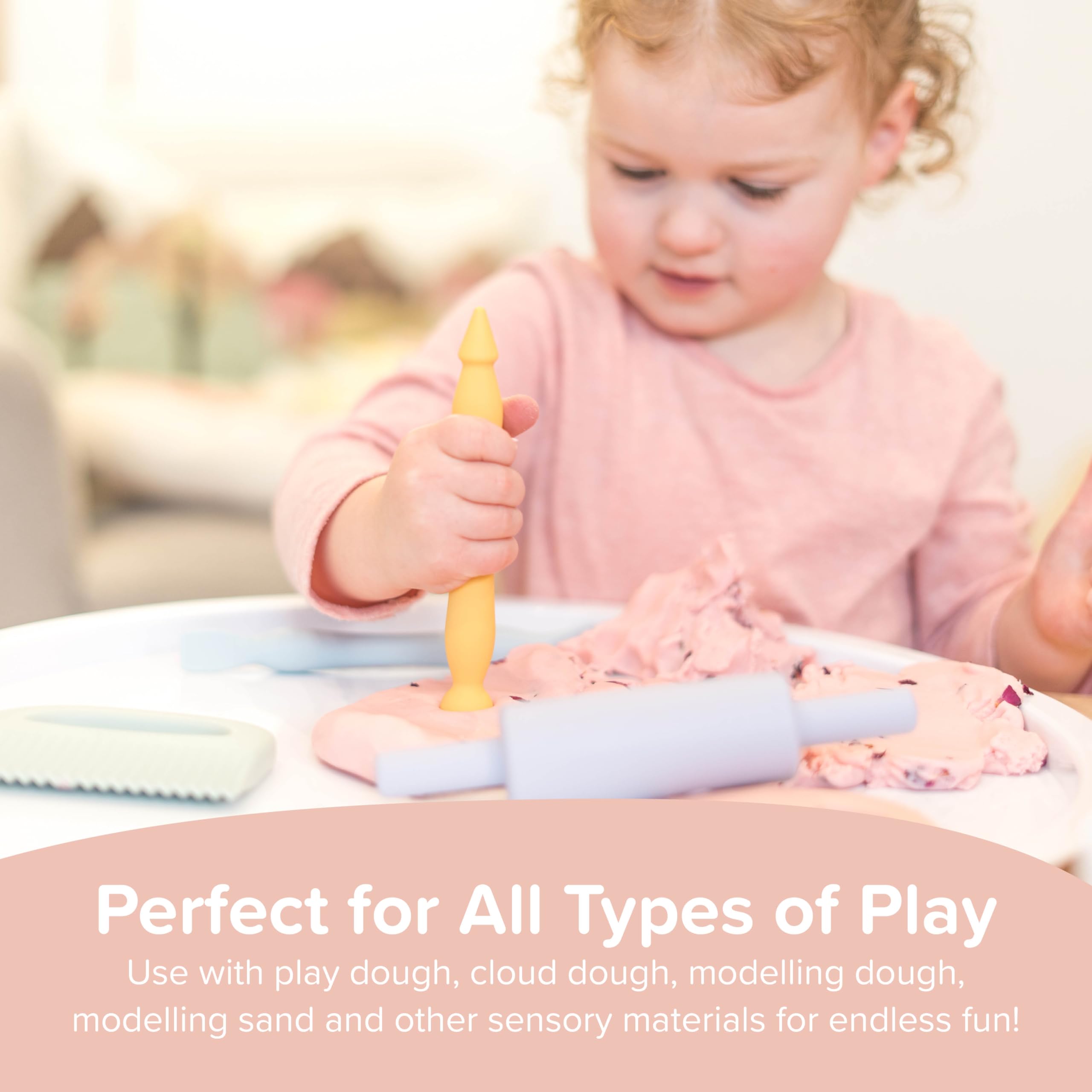 Inspire My Play Set de plastilina para niños – Set de 5 Accesorios – Herramientas para plastilina – Rodillo, Cortador Ondulado, Cortador Recto, Herramienta Stylus y Herramienta de Modelado