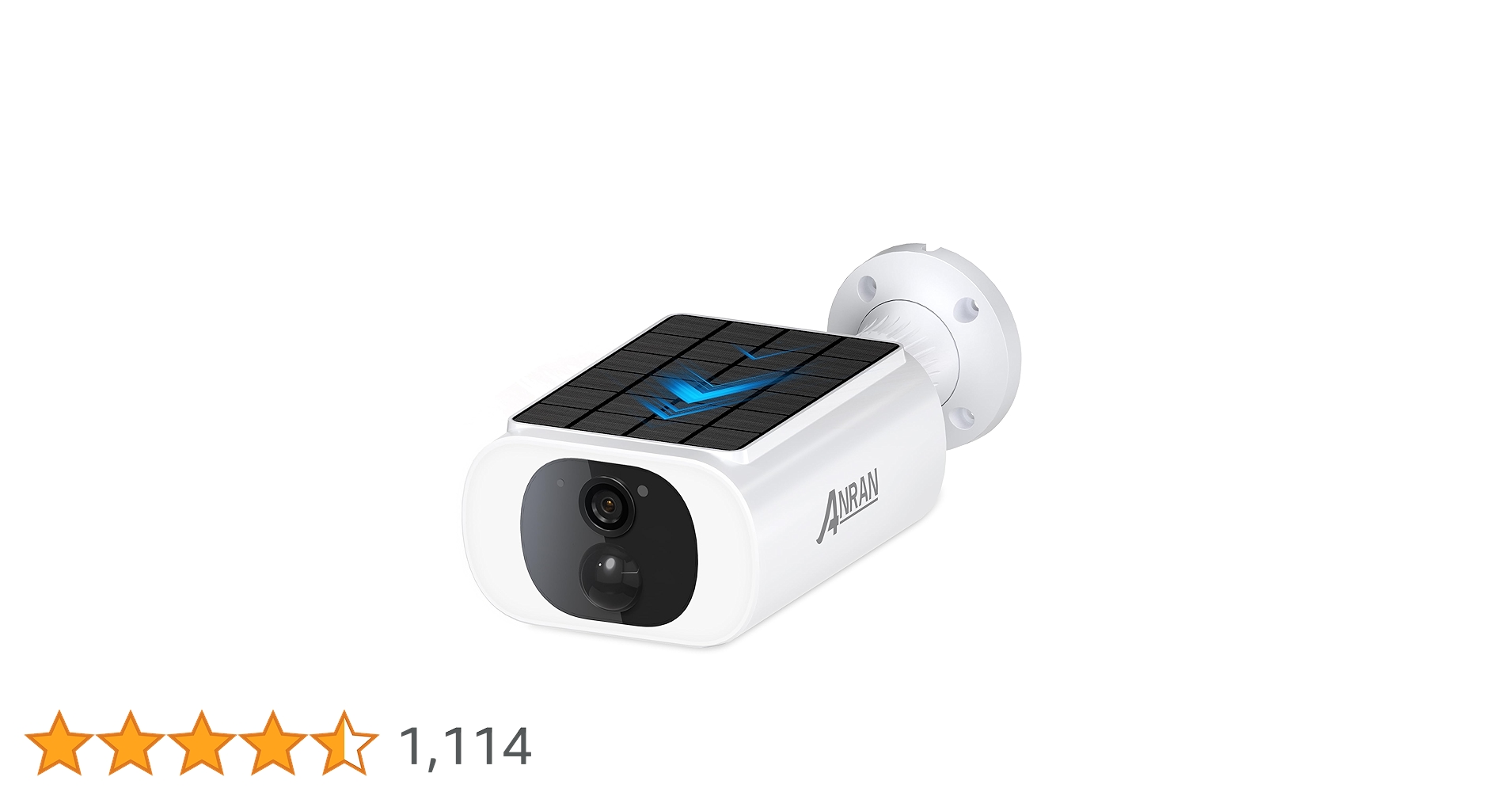ANRAN ソーラーWi-Fi防犯カメラ WiFi 首振り ブラック Amazon.co.jp: 「高速デジタル500万超高画素・Alexa対応防犯