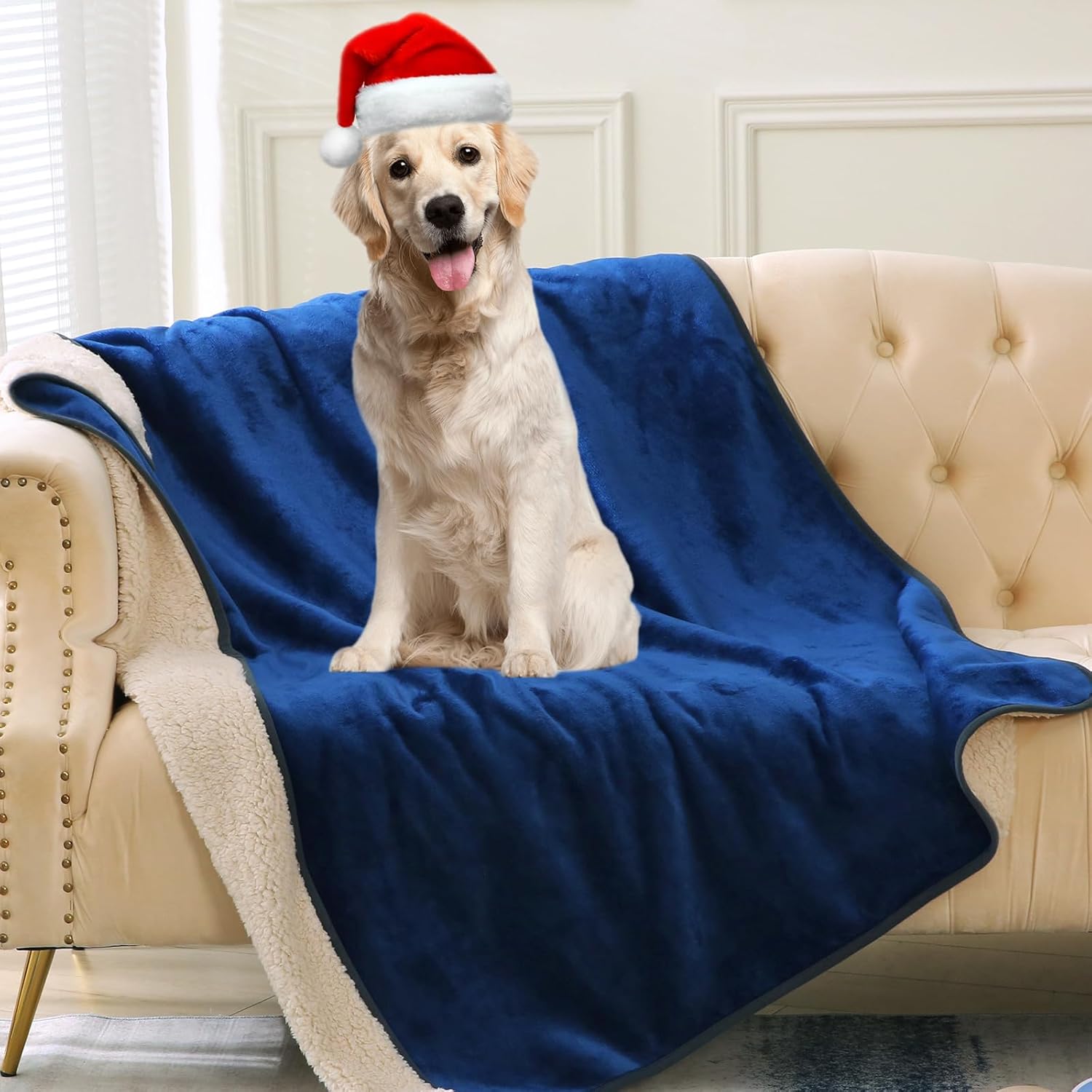 DaysU Waterproof Dog Blanket for Small Dogs Soft Sherpa