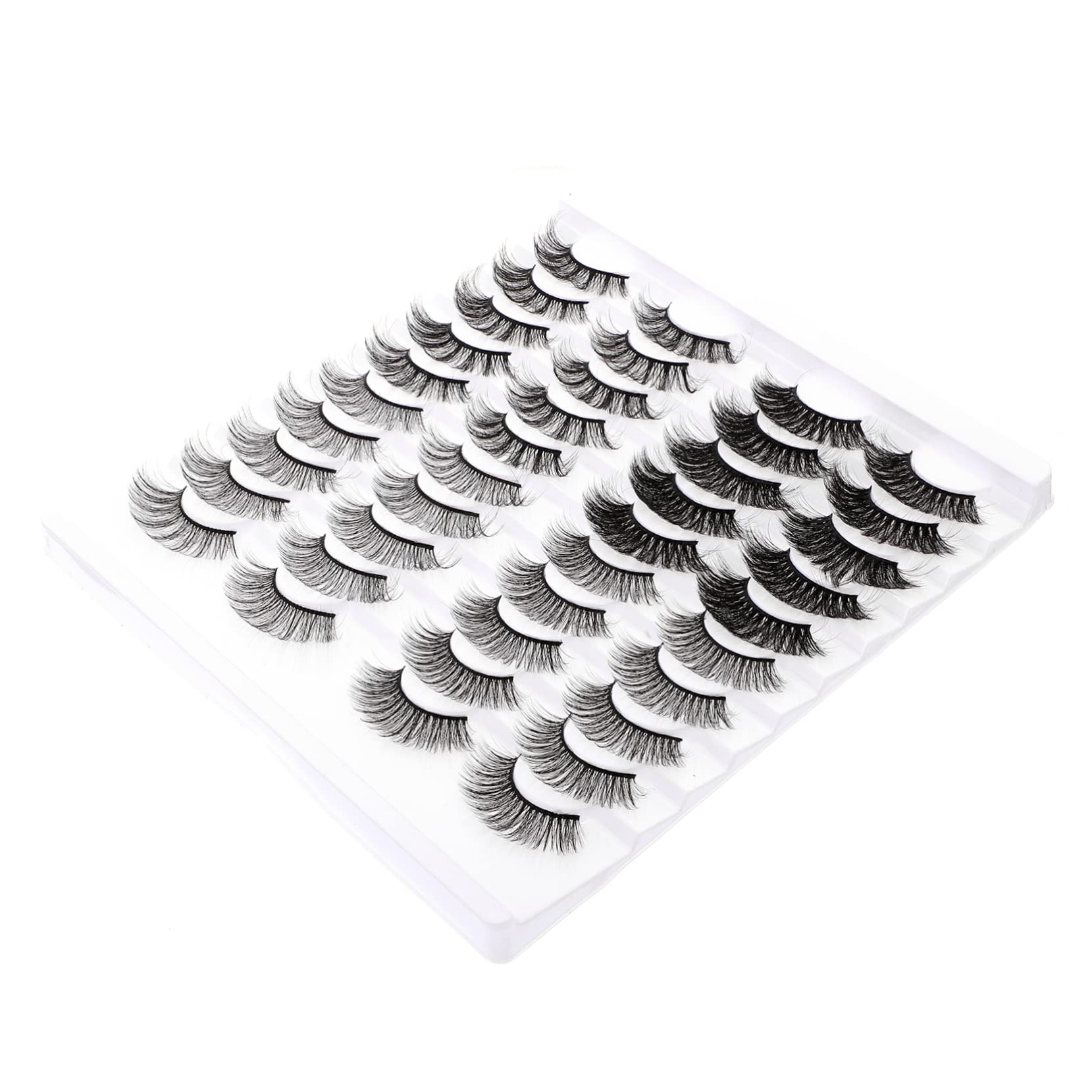 Mipcase 40paia Ciglia Finte Naturali Per Ragazze Effetto Realistico e Comodo Da Indossare Per Trucco Degli Occhi e Look Affascinante