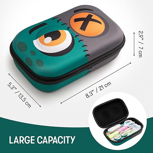Miniatura 2 de ZIPIT Caja de lápices Zombie para niños, estuche de lápices divertido de gran capacidad para la escuela, caja organizadora de papelería