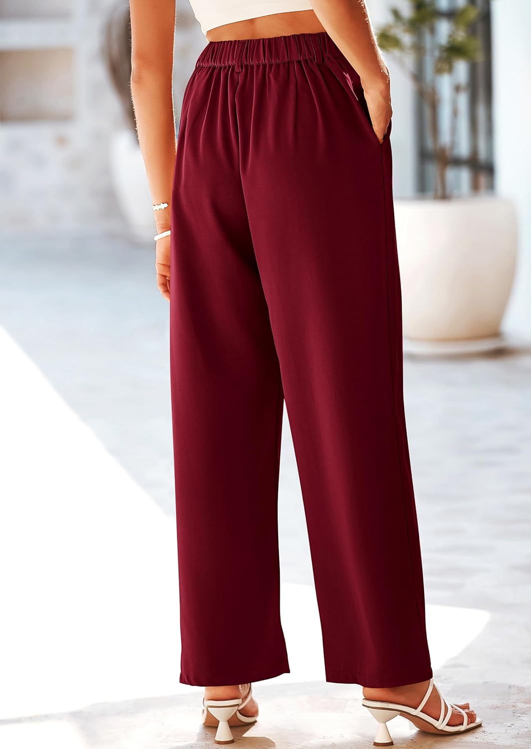 PRETTYGARDEN Wide Leg Pants for Women Trendy 2026 Fall High Waisted Business Casual Outfits Work Pant Trousers - Image 3