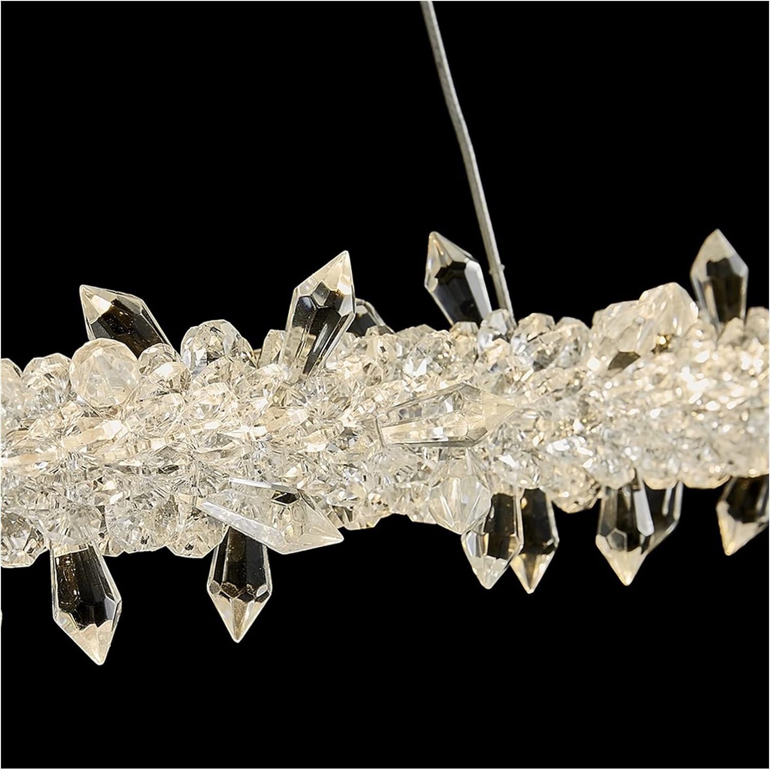 Pendant Lamp Crystal Chandelier Modern Strip Light New Creative Crystal Chandelier Living Room Simple Kitchen Lighting Fixtures Indoor Large Chandelier Double Lighting for ilum