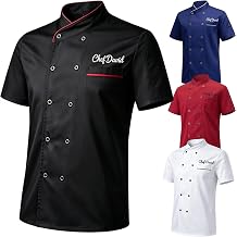Personalized Chef Coat for Men/Women Custom Embroidered Name, Professional Hotel Kitchen Apparel, Unisex Catering Uniform