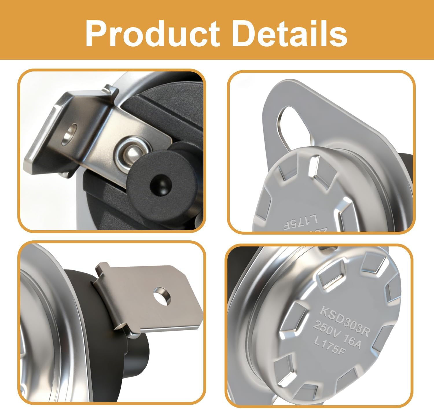 Snap Switch High Limit Manual Reset Snap Disc Compatible with PelPro Pellet Stoves PP130 PP60 Quadra-Fire 800 1000 1100i Pleasant Hearth PHC90 Replace#: SRV230-0080