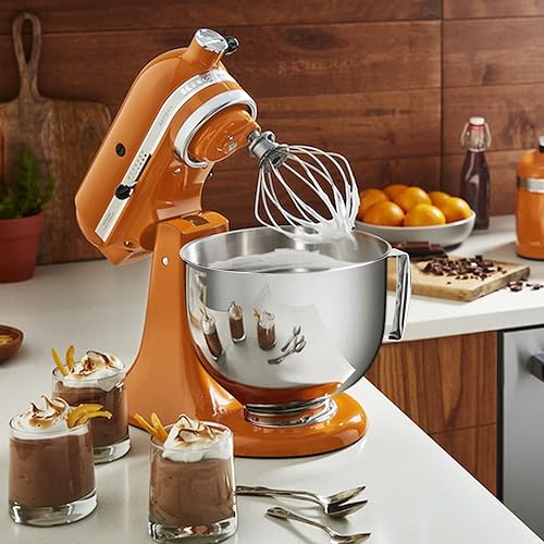 Miniatura 6 de Tazón de acero inoxidable compatible con mezclador Kitchenaid de 4.55 cuartos de galón, cuenco inoxidable de 5 cuartos de galón para mezclar ayuda a