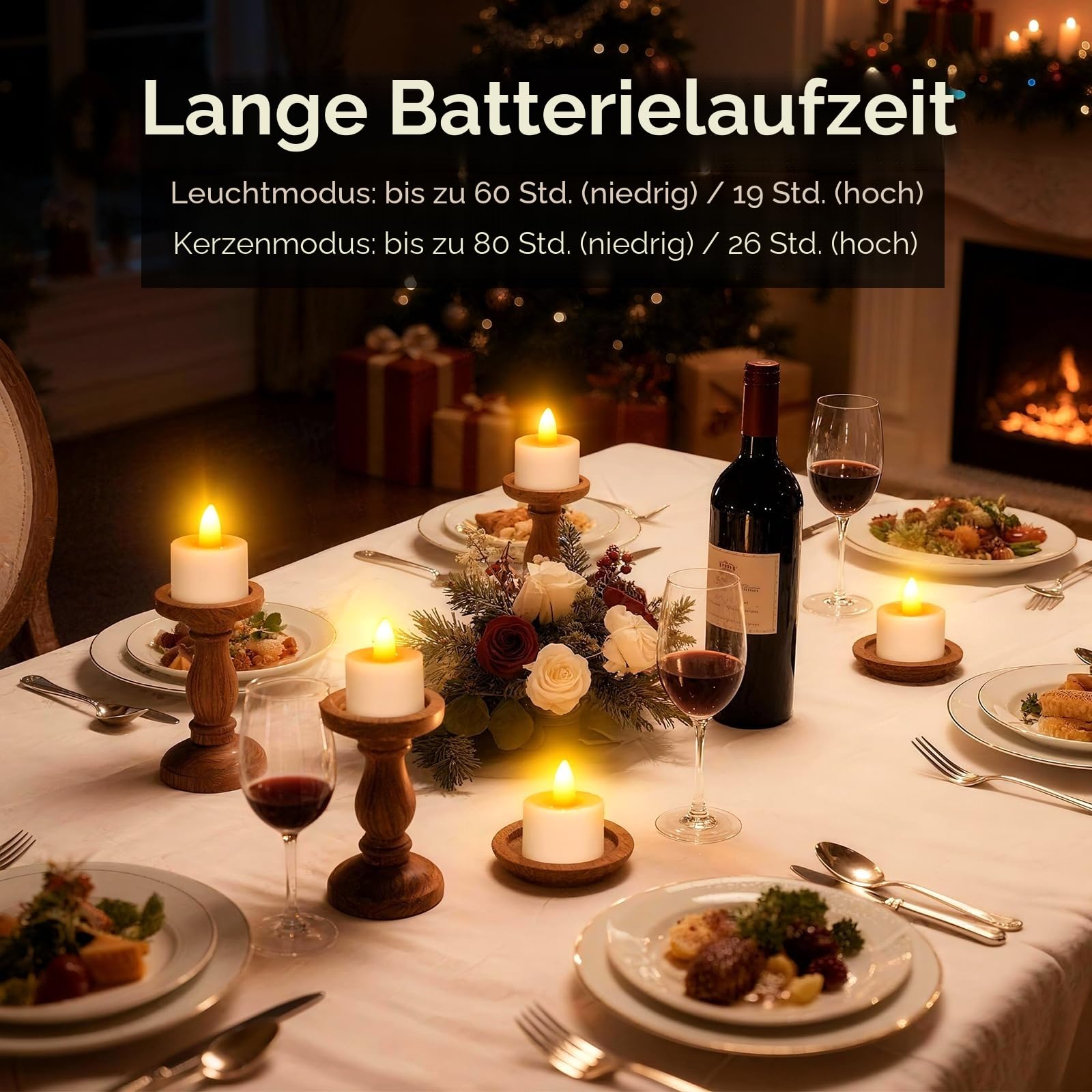 ropelux Wiederaufladbare Teelichter (11) (12 Pack- Charge Station)