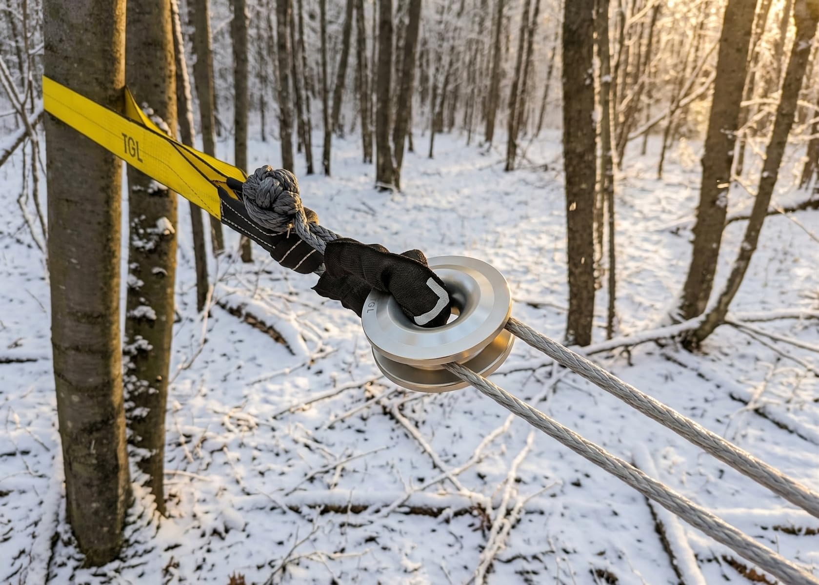 Oeream TGL 7,6 cm, ochrona drzewa, pasek do wciągarki, pasek holowniczy, nośność 13,6 kg