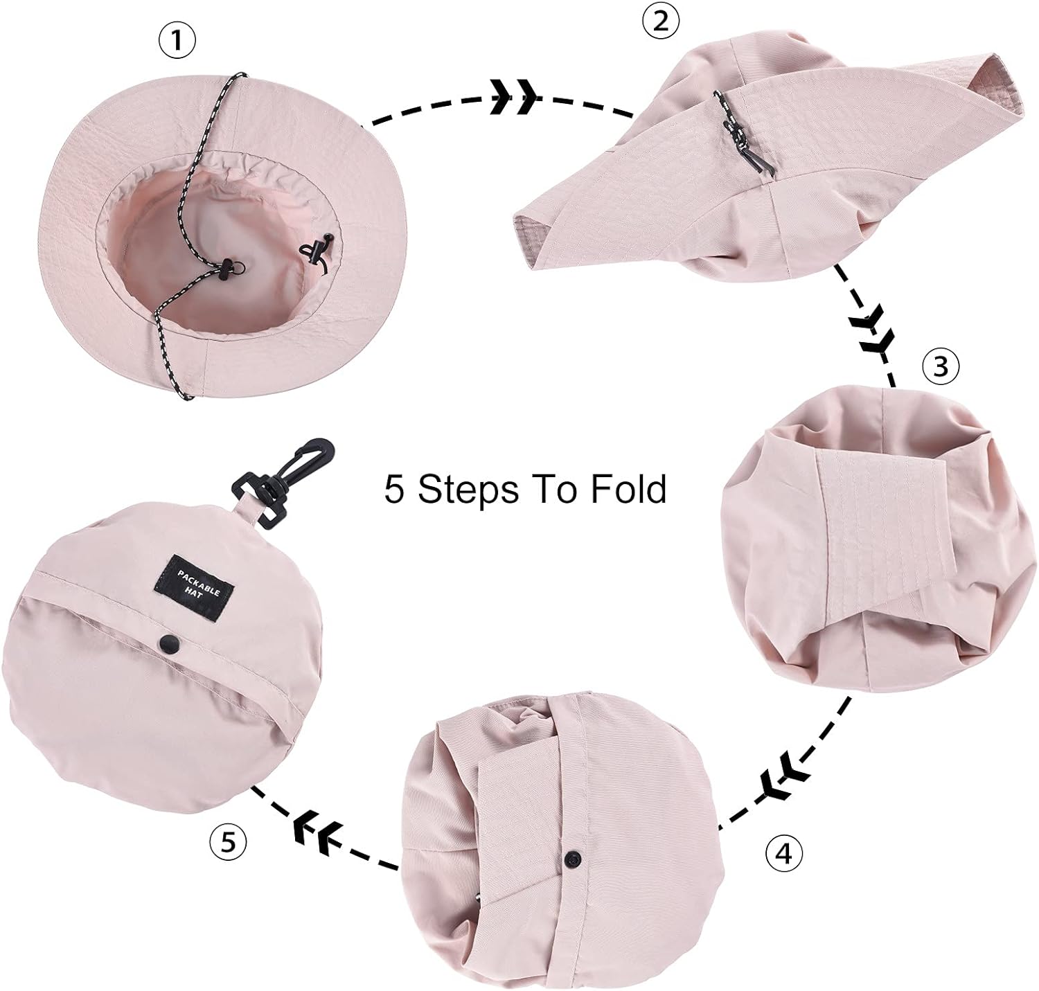 FEICUI Men Women Outdoor Bucket Hat Quick Dry Packable UV Protection Boonie Sun Hat - Image 6