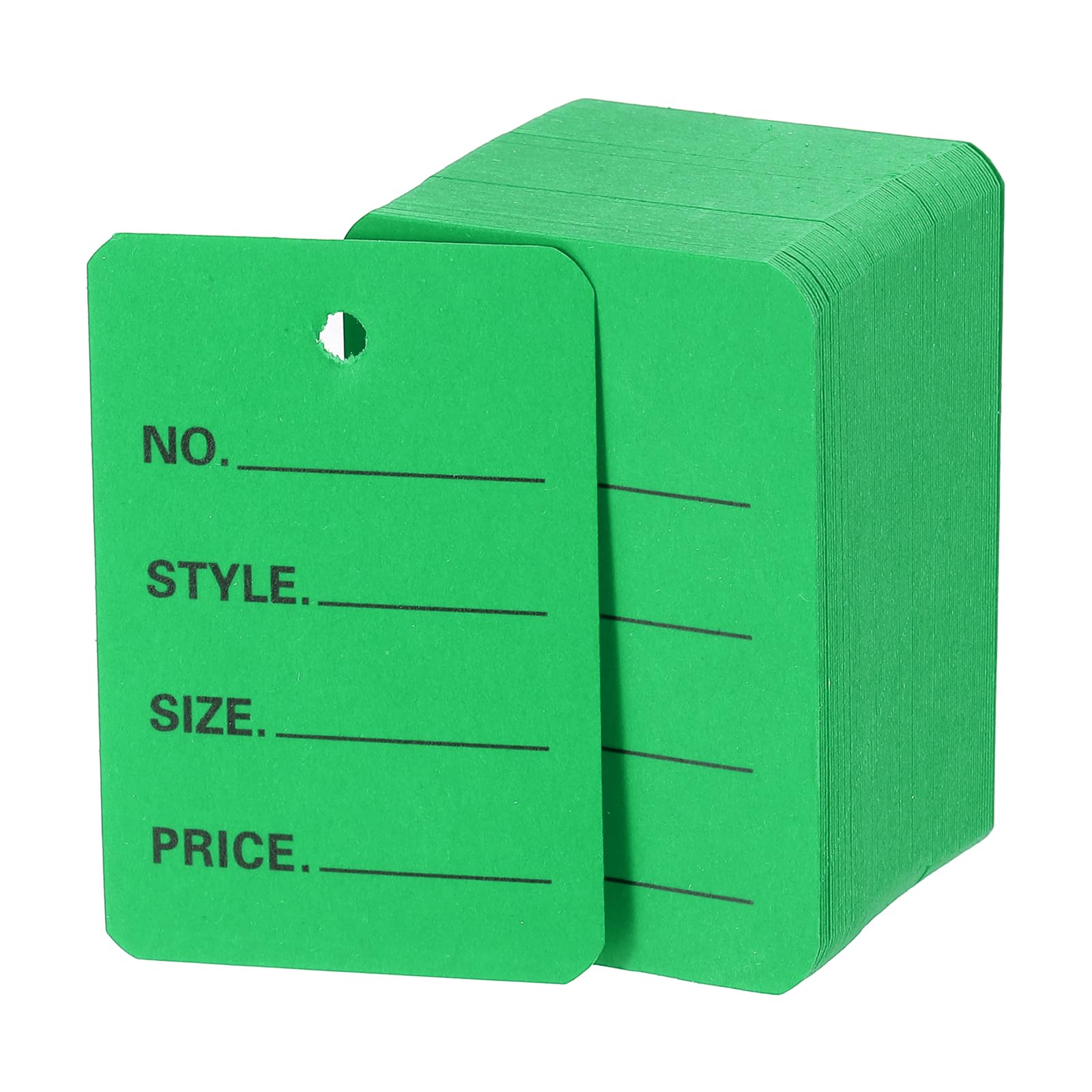 PATIKIL Price Tags, (50 x 35 Mm, Green) (500Pcs) Pre-Printed Label Writable Price Paper Tag Perforated Garment Label Suit for - Pricing/Clothing/Gift/Jewelry โ image 1