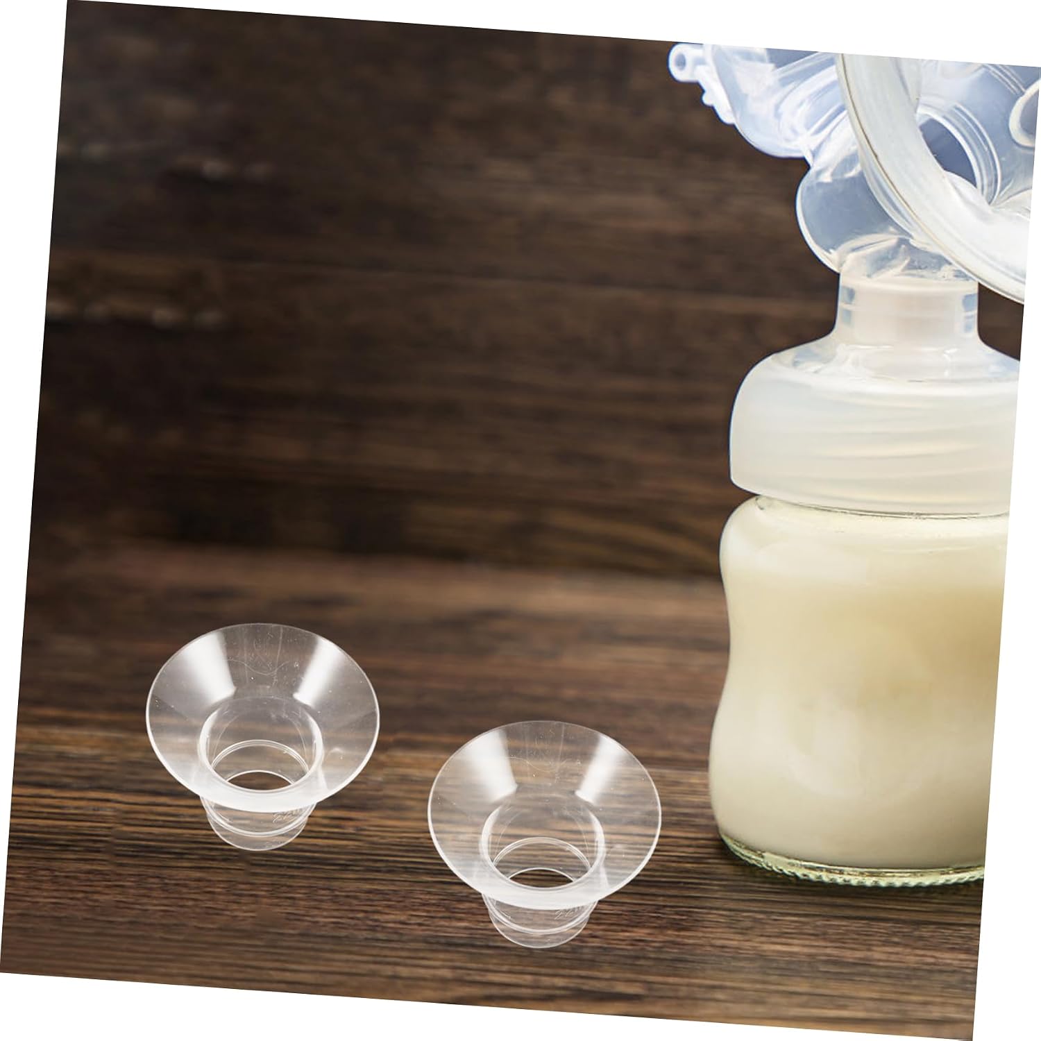 Abaodam 6Pcs Silicone Flanges for Wearable Inserts for Enhanced Comfort Leak Prevention for Nipples Easy to Clean Breastfeeding Accessories