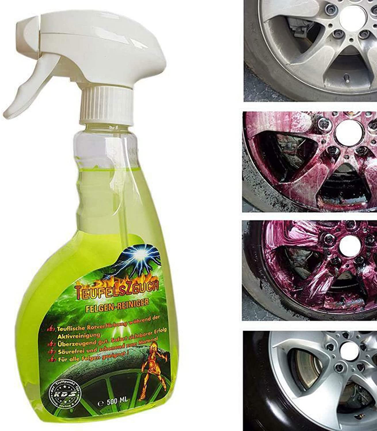 6x KDS TeufelsZeuch Auto Alu Felgenreiniger All Wheel Reiniger alle Felgen 500ml