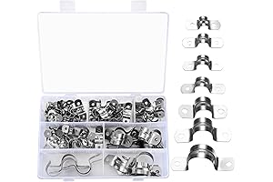 90 Pcs U Pipe Strap Bracket Clamp Kit