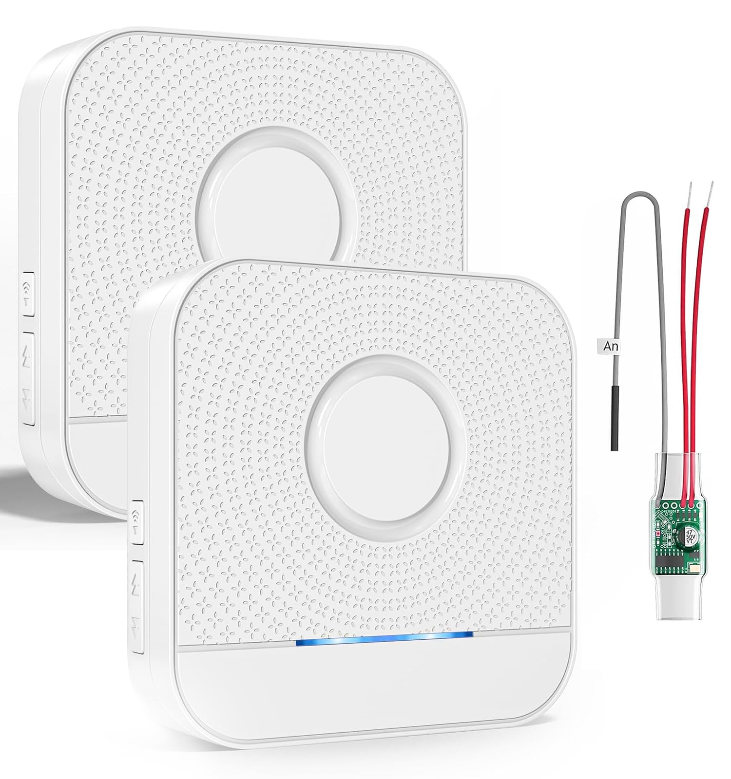 Funksignal Weiterleitung für Gegensprechanlage Klingelanlagen Türklingel und Gong Funk Erweiterung Set Funkkonverter 3-24V AC/DC mit Empfänger 0-110dB