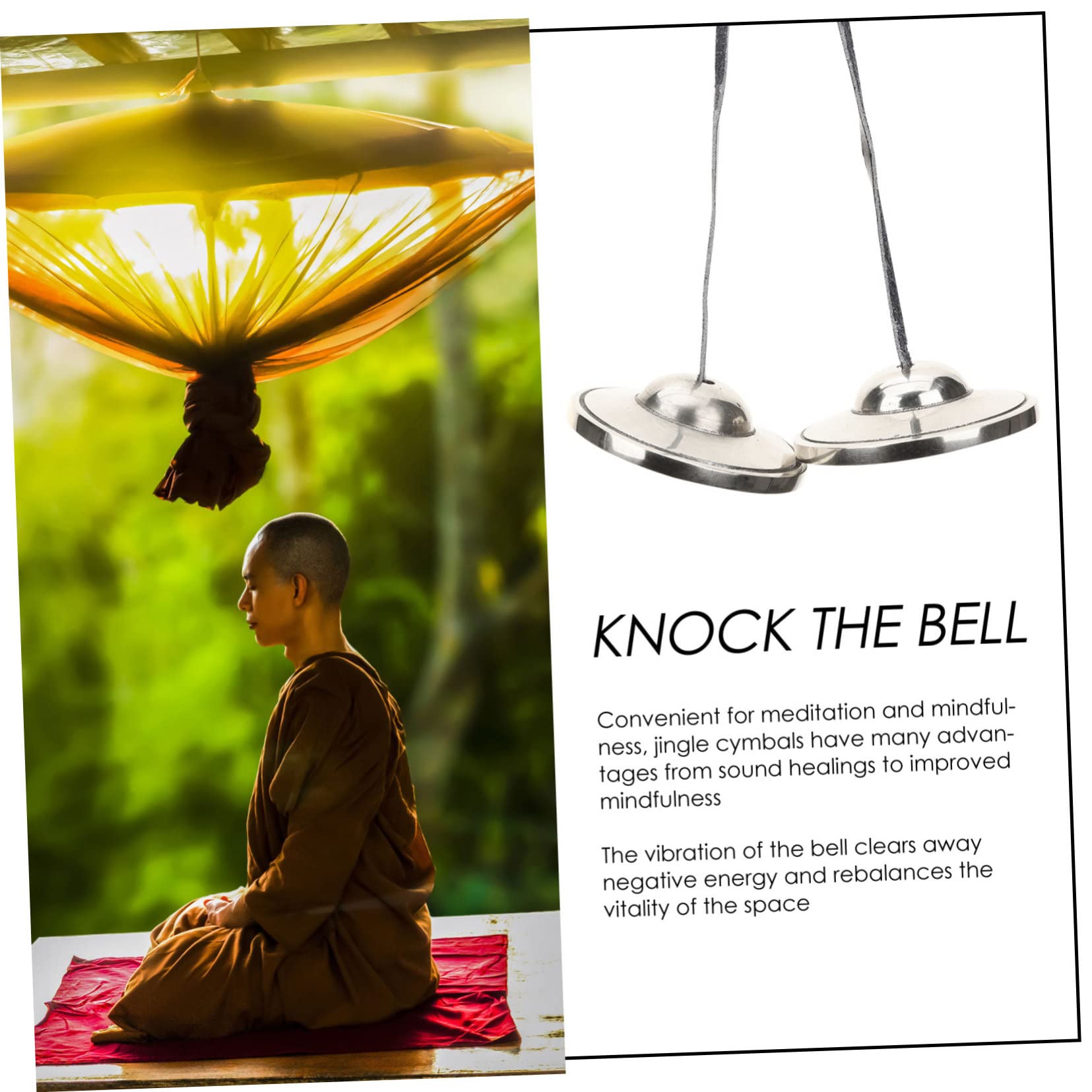 TOYANDONA Campañas Tingsha Hechas Mano Instrumento De Percusión Platillo De Budismo Para y Yoga