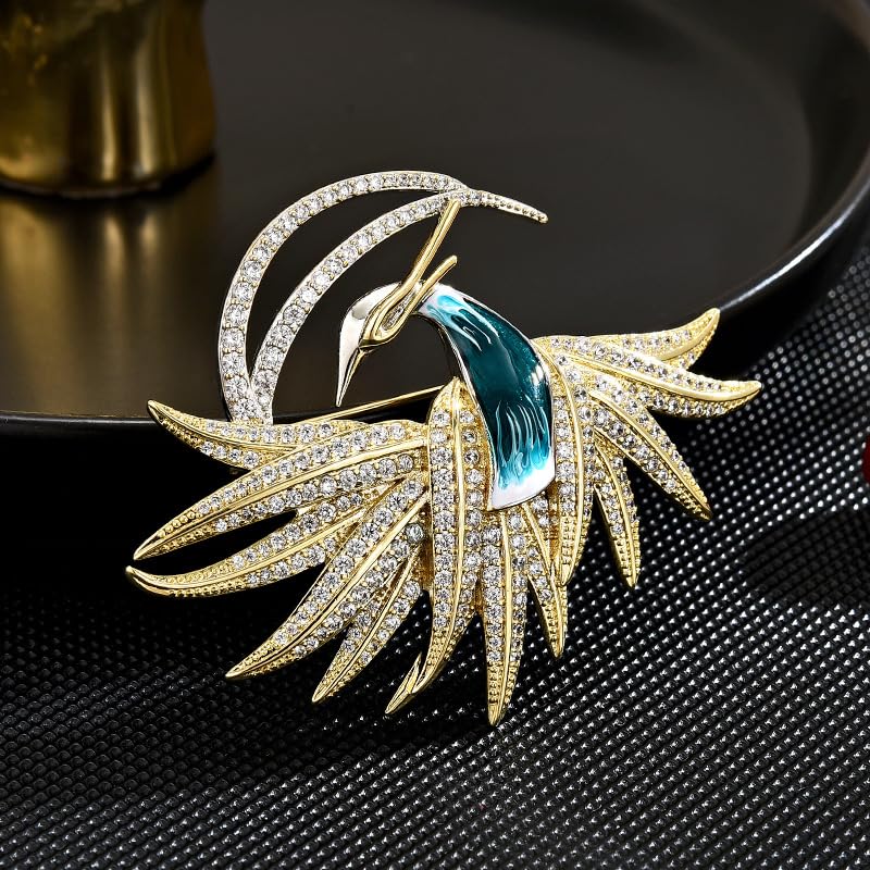 Image of Animal Brooch for Women Girls 18k Gold Plated Animal Brooch Pin Rhinestone Animal Brooch Lapel Pin Jewelry Thanksgiving Day Birthday Wedding Gifts for Mom Wife