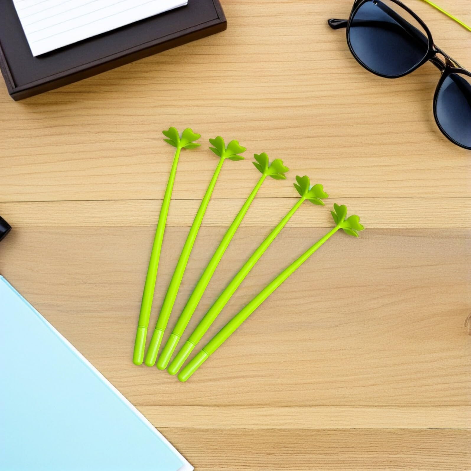 NUOBESTY Penne Gel Nere a Forma Di Fiore in Silicone Set Da 12 Pezzi Con Inchiostro
