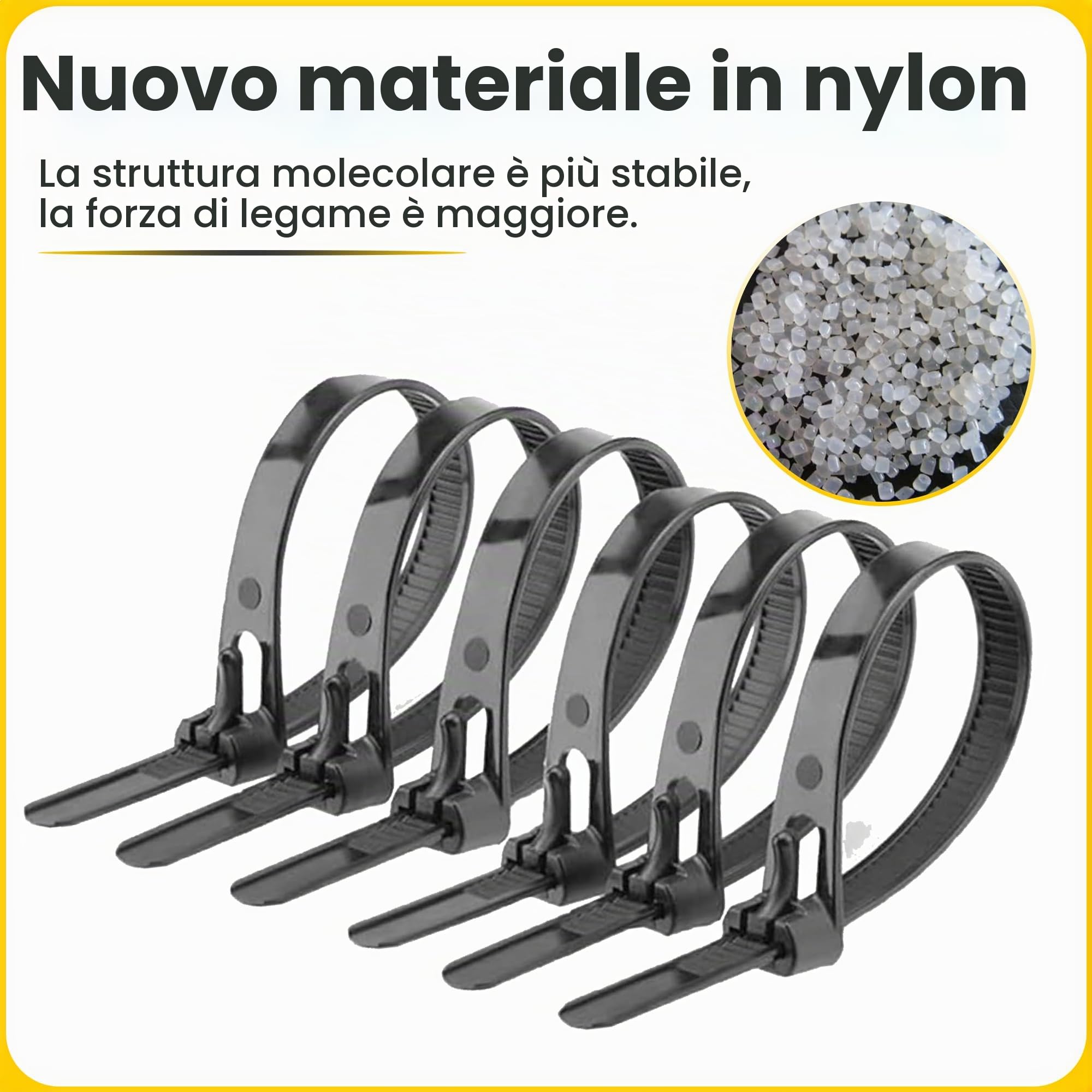 Offgridtec Fascette Fermacavi Autobloccanti Riutilizzabili, 7,6 mm X 150 mm, Resistenti Al Calore E Al Freddo, Organizzatore Di Cavi Multiuso Durevole, Confezione Da 100, Nero