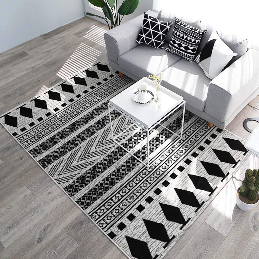 Tapis de salon rétro 1.4x2.0 pour protéger le sol du séjour