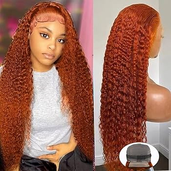 Amazon.com : Ginger Orange Lace Front Wigs Human Hair 13x4