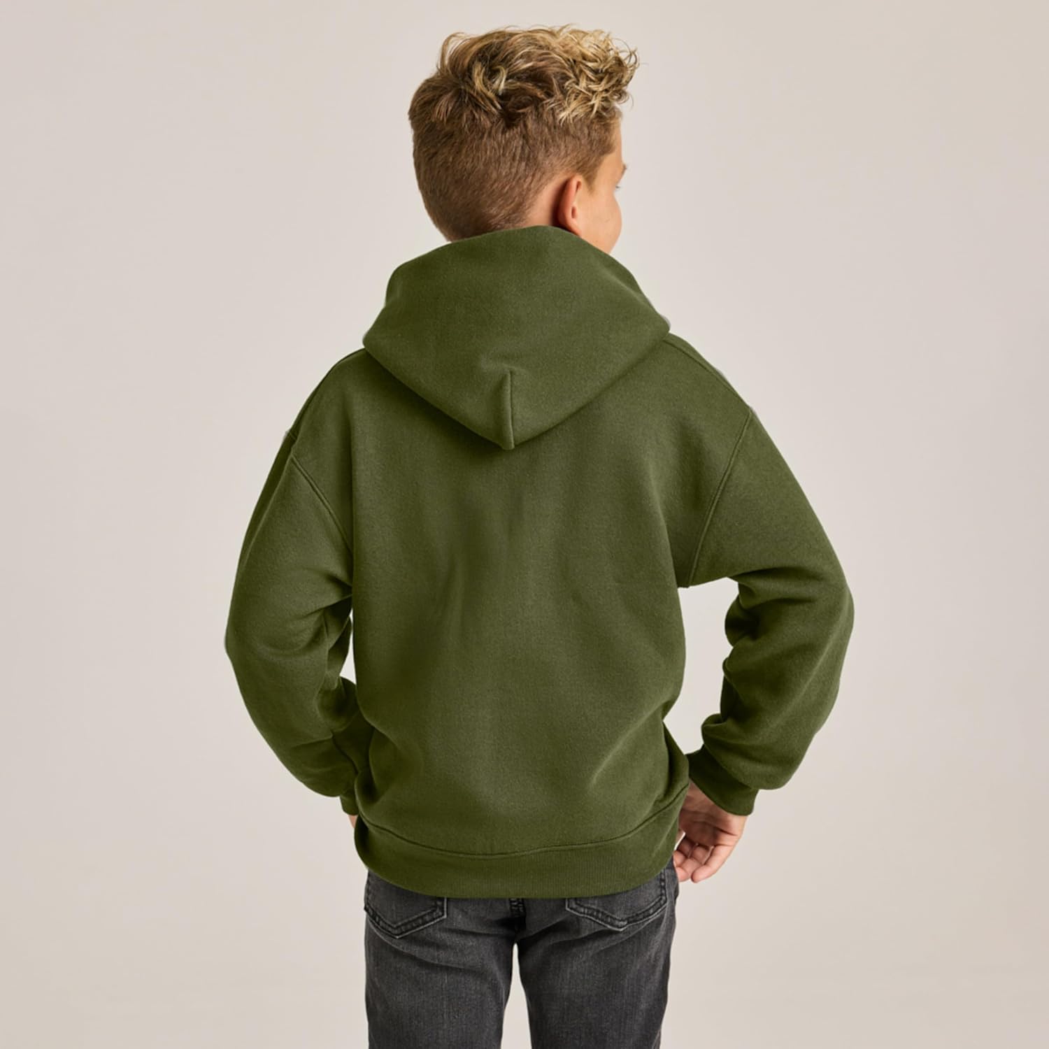 Soffe boys Classic Midweight Fleece Zip Hoodie Sweatshirt - Image 3