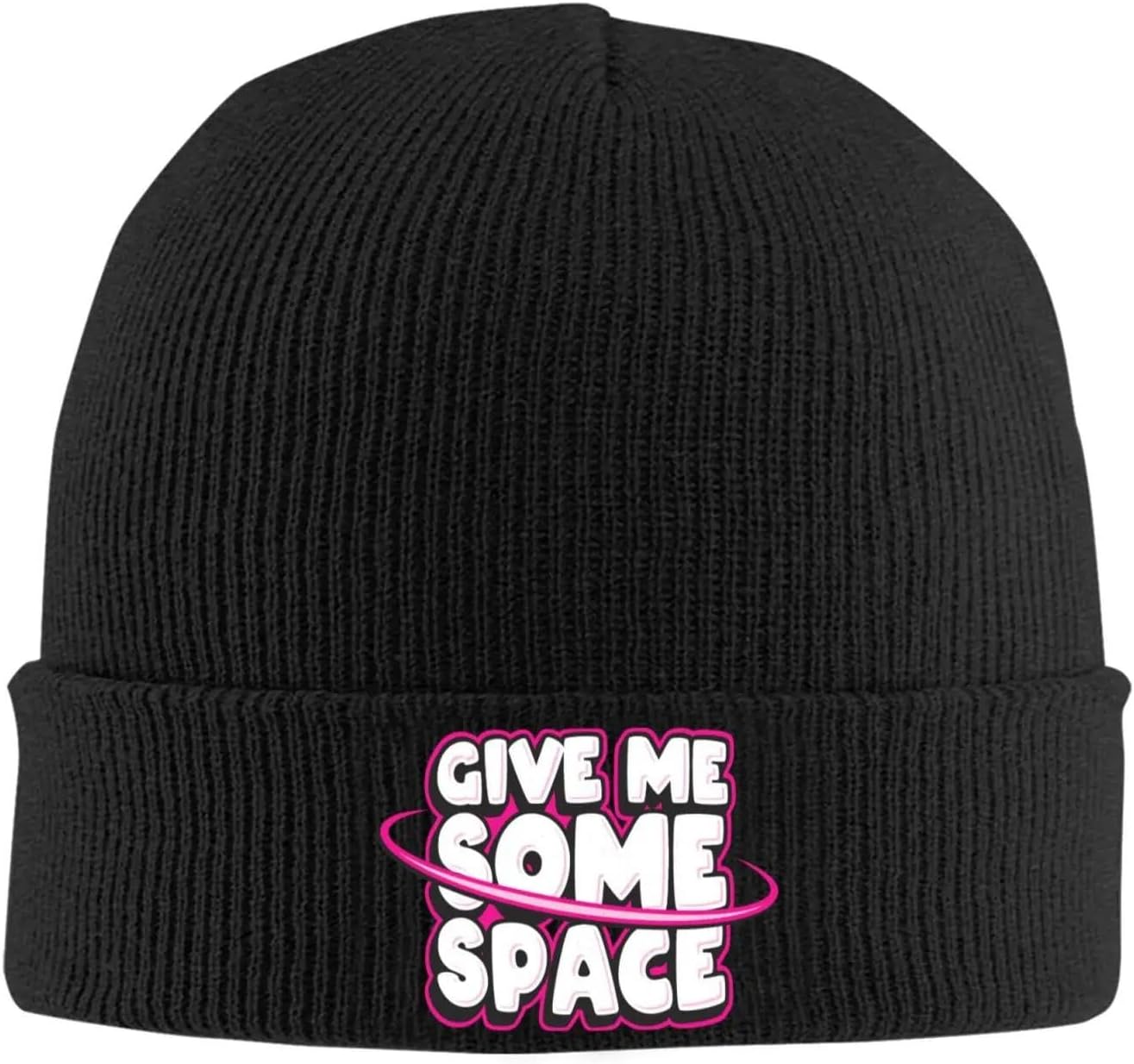Classic Knitted Caps Custom Give Me Some Space Print Accessories Winter for Men Women Knitted Bonnet Hats Knit Hip Hop Beanies Unisex for Outdoor