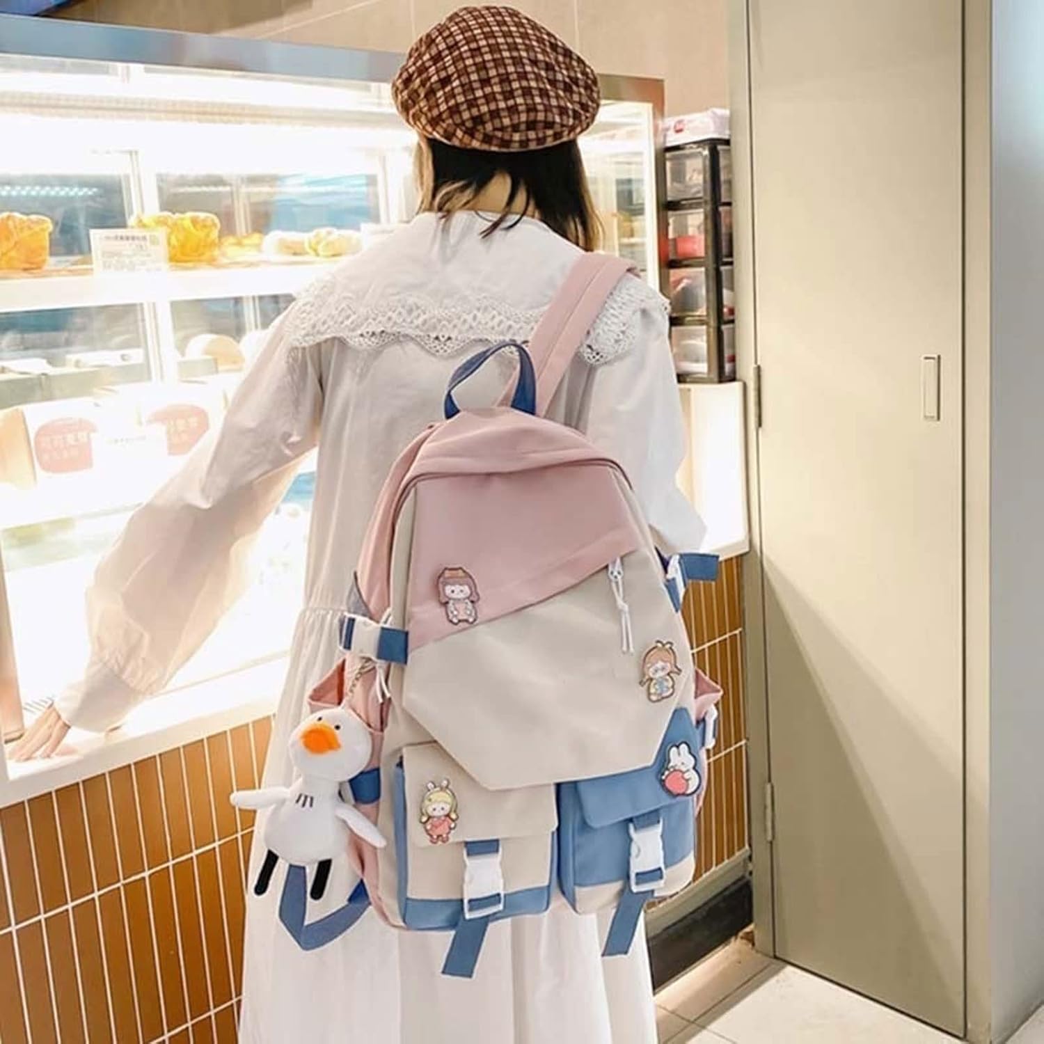 旅行バッグ レディース マルチポケット バックパック レディース スクール バッグ 防水 耐摩耗性 ポータブル 軽量 アウトドア カ