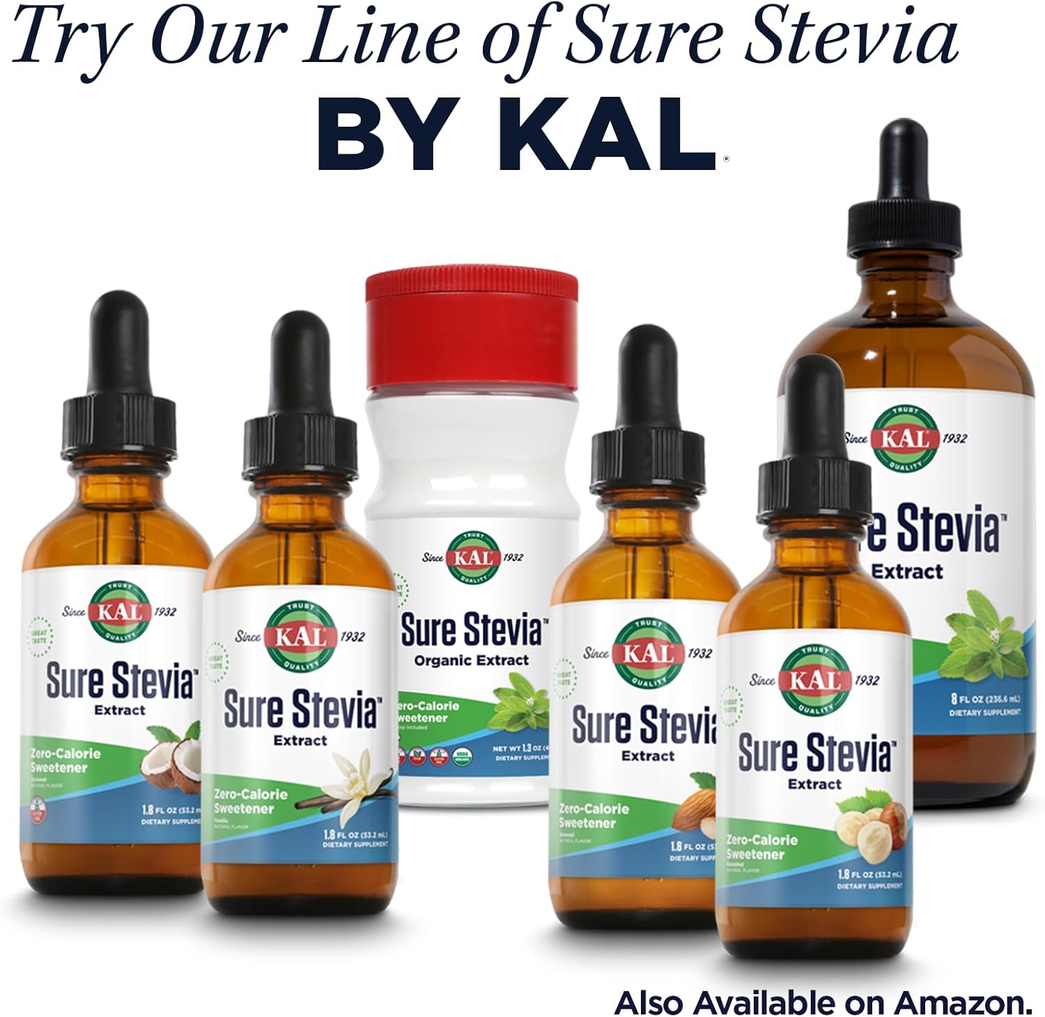 KAL Sure Stevia Plus Monk Fruit Sweetener - Great Tasting, Zero Calorie Sugar Free Sweetener - Low Glycemic, Perfect for a Keto Diet or Low Carb Diet, 60-Day Guarantee, 3.5oz, 100 Single-Serve Packets