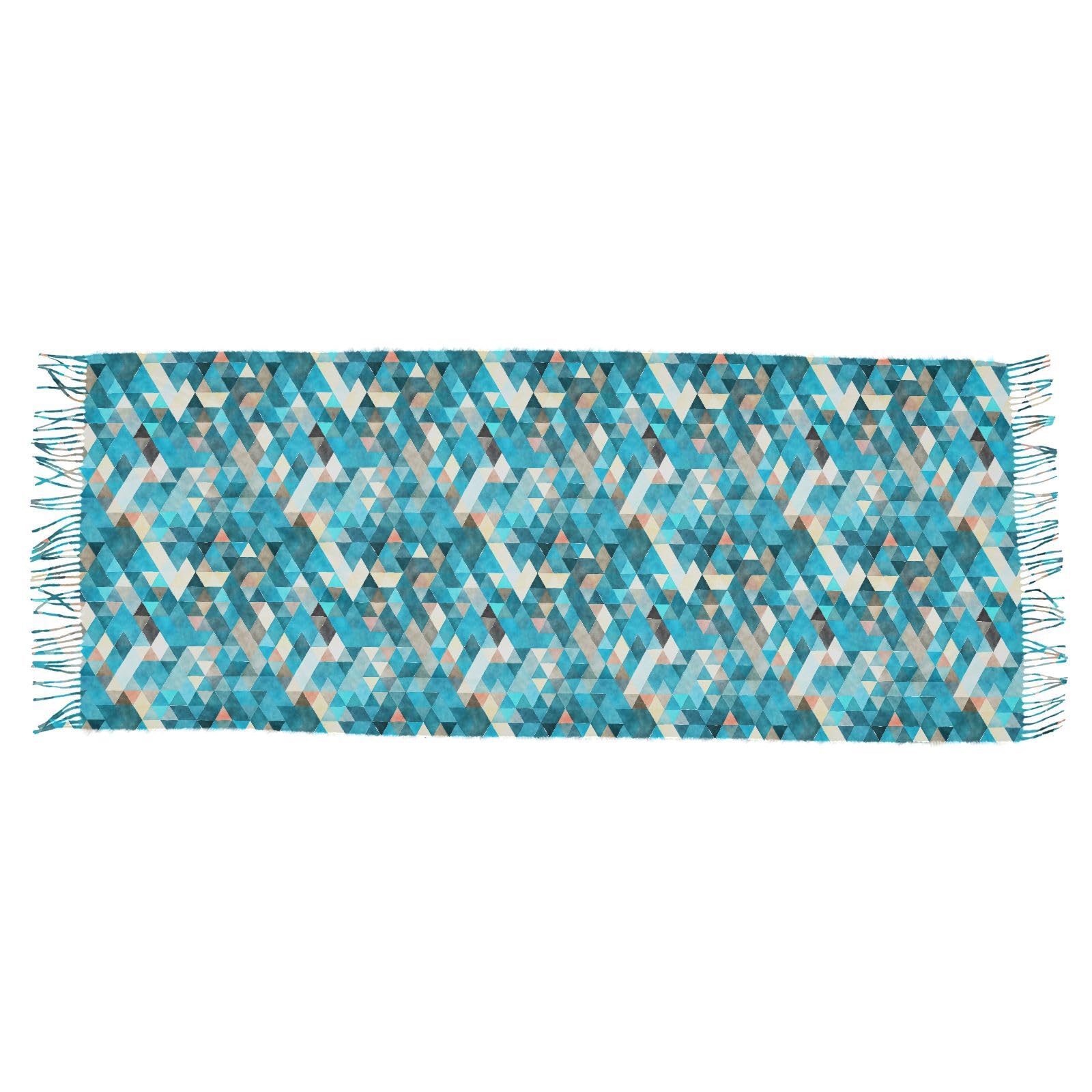 soft cashmere feel scarves for women great gifts for women Fashion Geometric Trend Blue bufanda para mujer