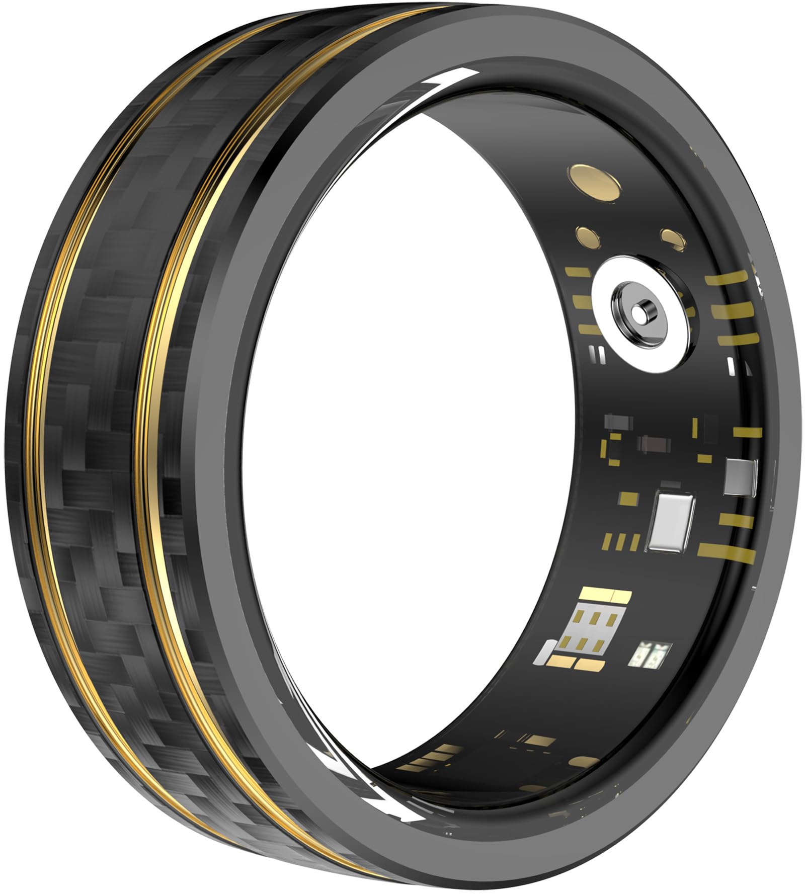 Smartringe für Herren Smart Ring Android iOS Aktivitätstracker Schrittzähler Pulsmesser Schlaftracker Health Tracker Herzfrequenz IP68 Wasserdicht Fitness Ring Männer Smartring Größe 9