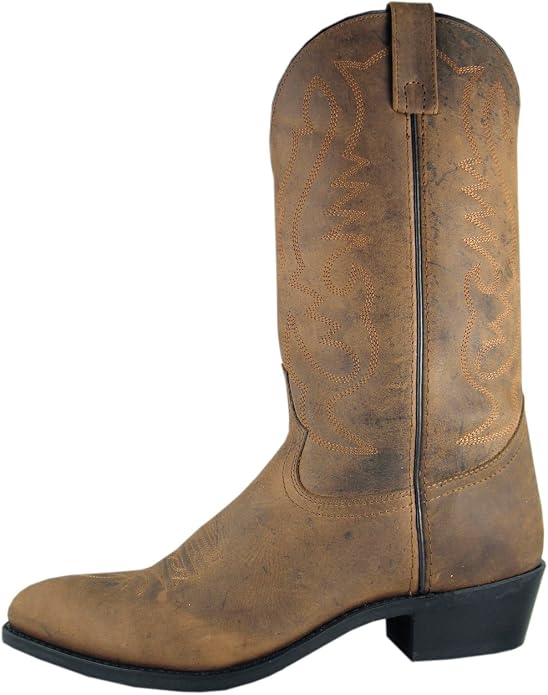 Smoky Mountain Men's Denver Western Boot - Classic Mid-Calf Rubber Sole Boot