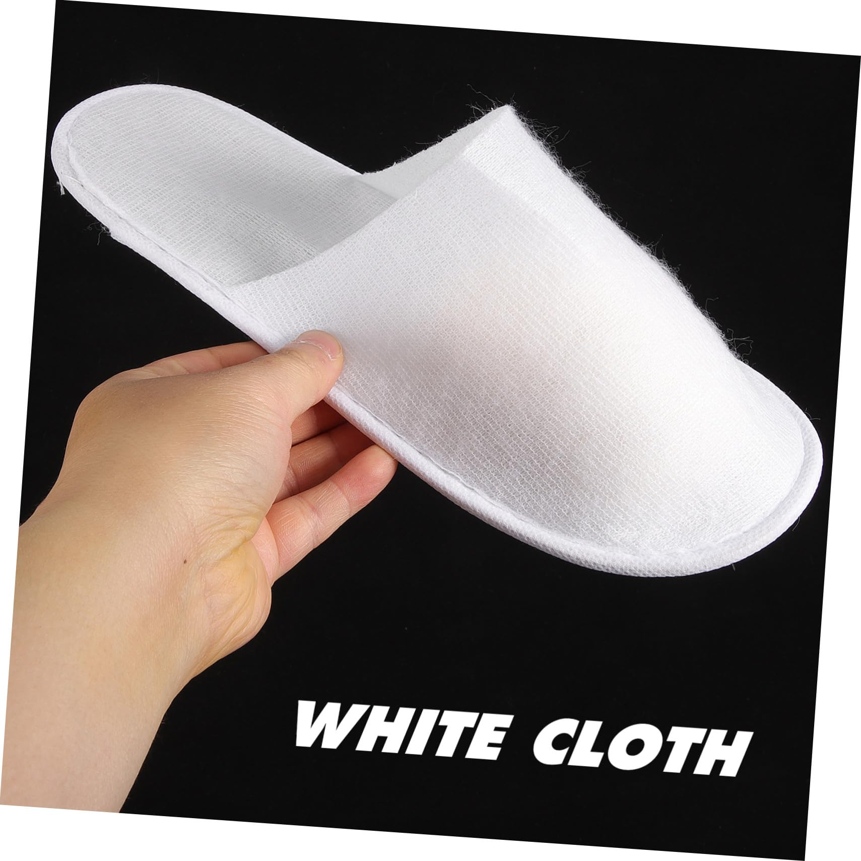 12 Paia di Pantofole da Hotel Monouso Unisex Bianco Suola Antiscivolo, Morbide e Comode, per Party e Motel
