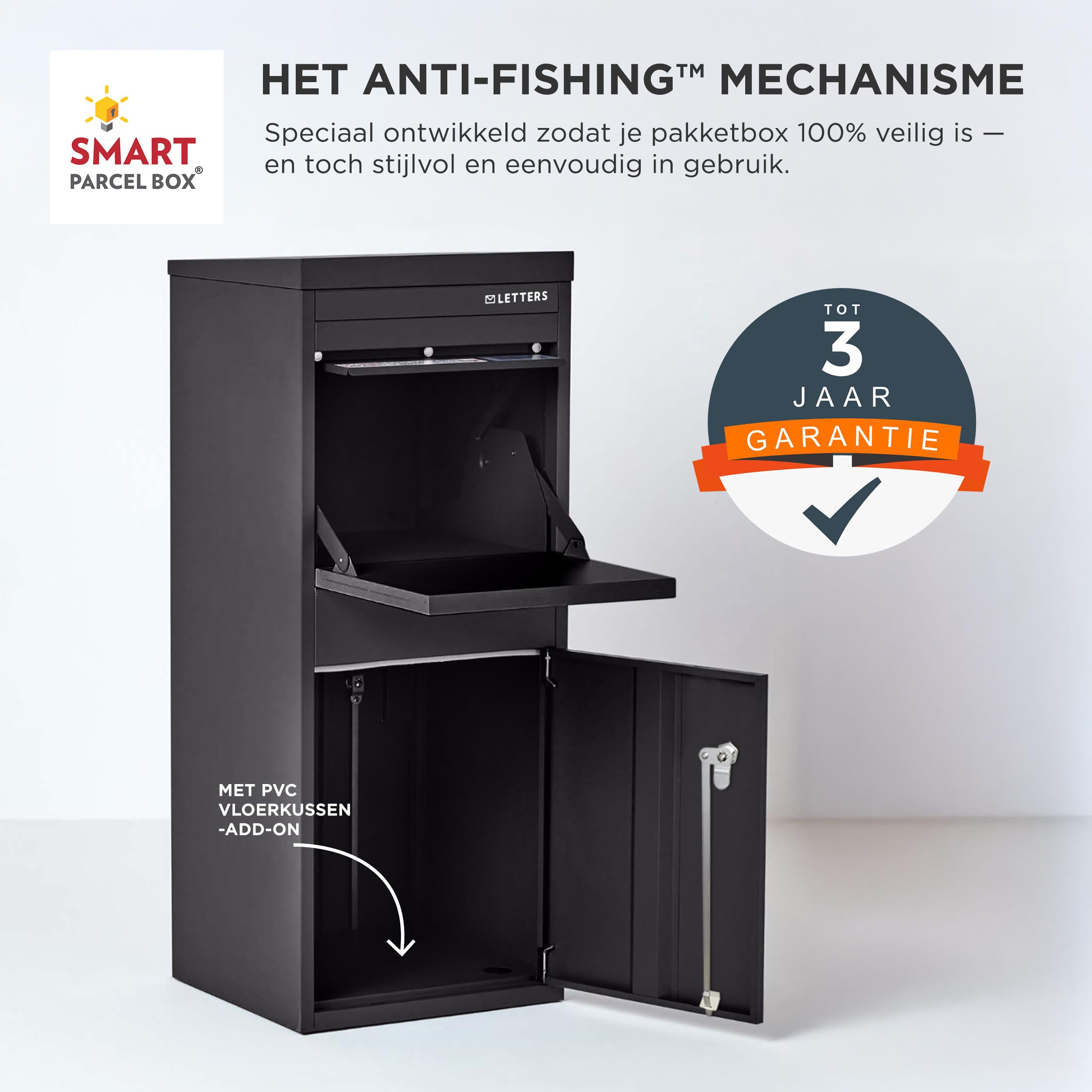 MSFE Staande brievenbus met pakketvak, brievenbus, pakketbox met cijferslot, extra grote pakketdozen voor buiten, waterdicht, diefstalbestendige pakketbrievenbus voor pakketten, brieven, 63 x 112 x