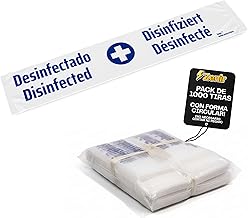 1000 Disinfected Wc Seal | Pack of 1000 Plastic Bands for Toilet | Disinfected Wc Seal Tape for Hotel, Apartment, Airbnb. Professional Wc Seal Band in 4 Languages Easy to Install