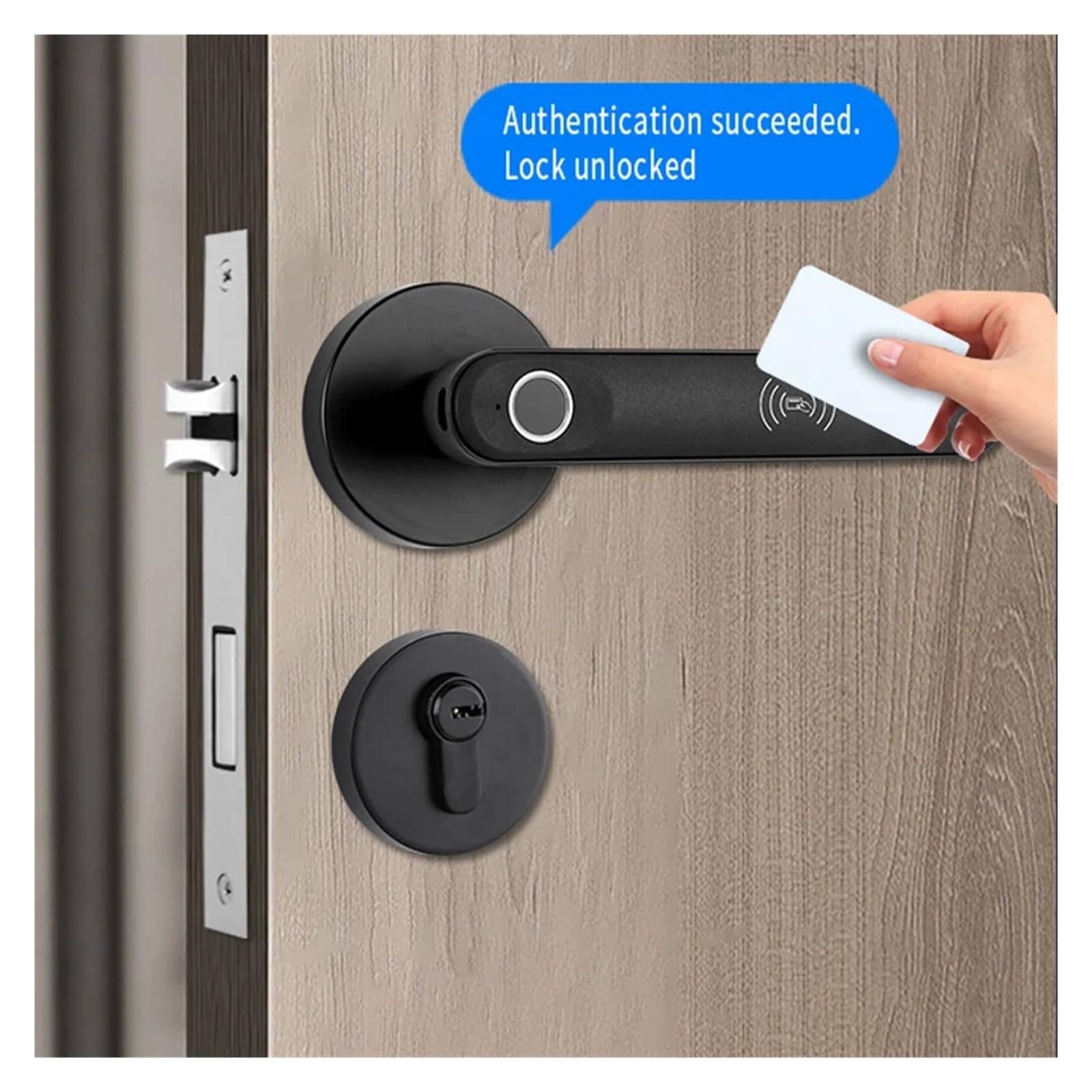 Serratura Elettronica Biometrica Tuya Serratura Intellinte Digitale Impronta Digitale Password Ingresso Manopole For Porta Serratura For Camera Da Letto Home Office(3400black witth gw)