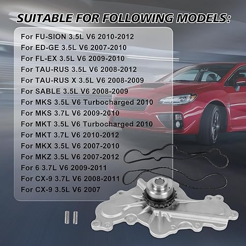 Miniatura 2 de AW6023 Bomba de agua profesional para 2009-2010 EdgeEdge LimitedEdge Sport, Flex, Fusion Sport, Taurus, para MKS Base, MKS EcoBoost, MKX Base, MKZ