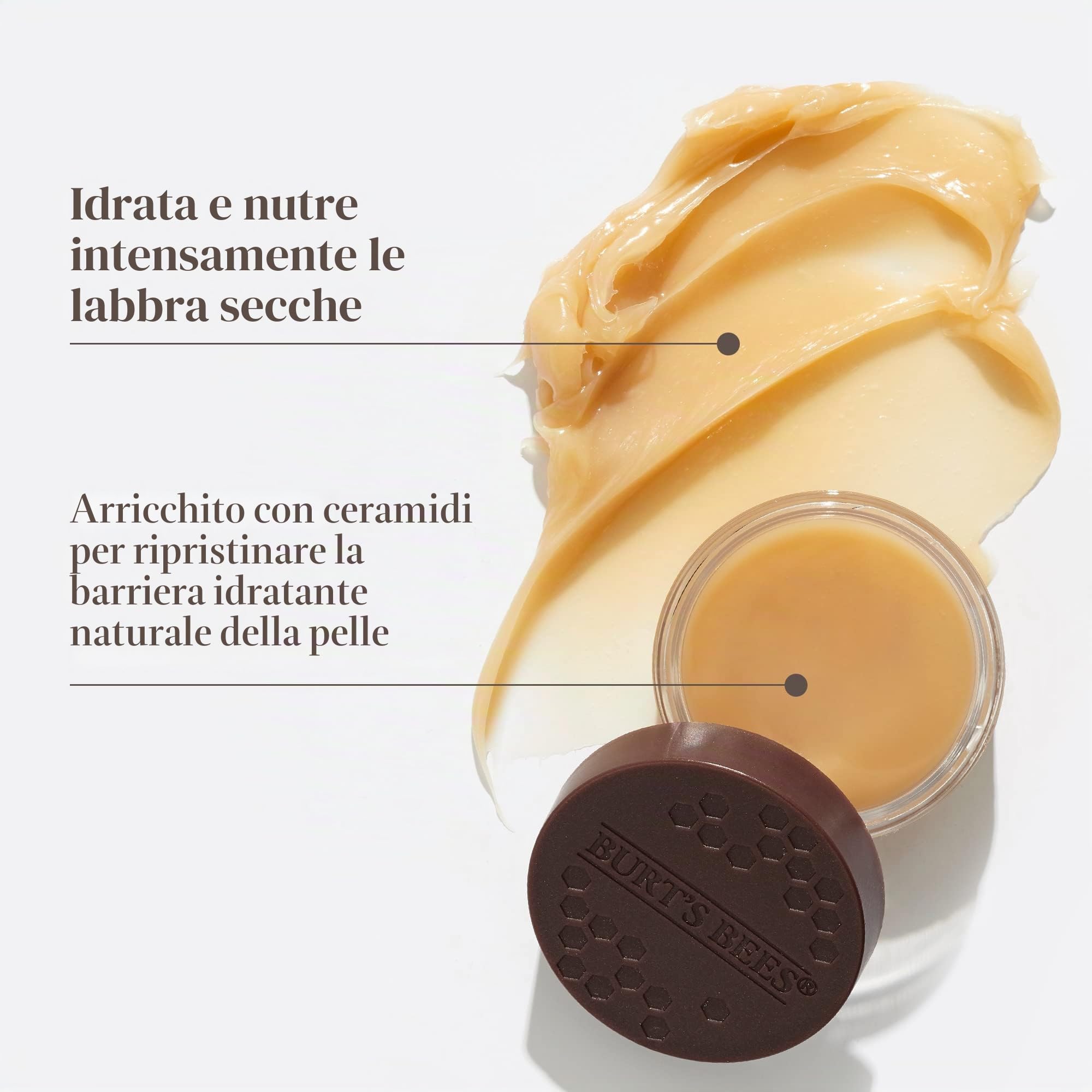 Burt's Bees Maschera Notturna per Labbra, Trattamento Riparatore con Ceramidi e Oli Ultra Condizionanti, Idratazione Intensa e Riduzione delle Linee Sottili, 7.08 g