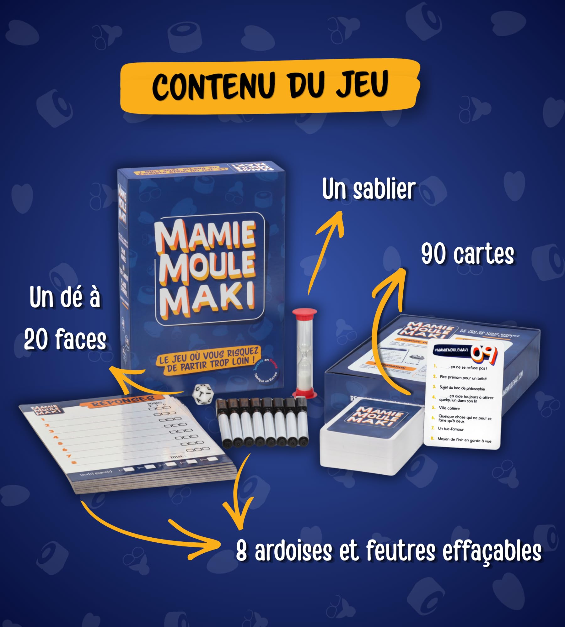 Mamie Moule Maki - Jeu de société Petit bac revisité 2 à 8 Joueurs